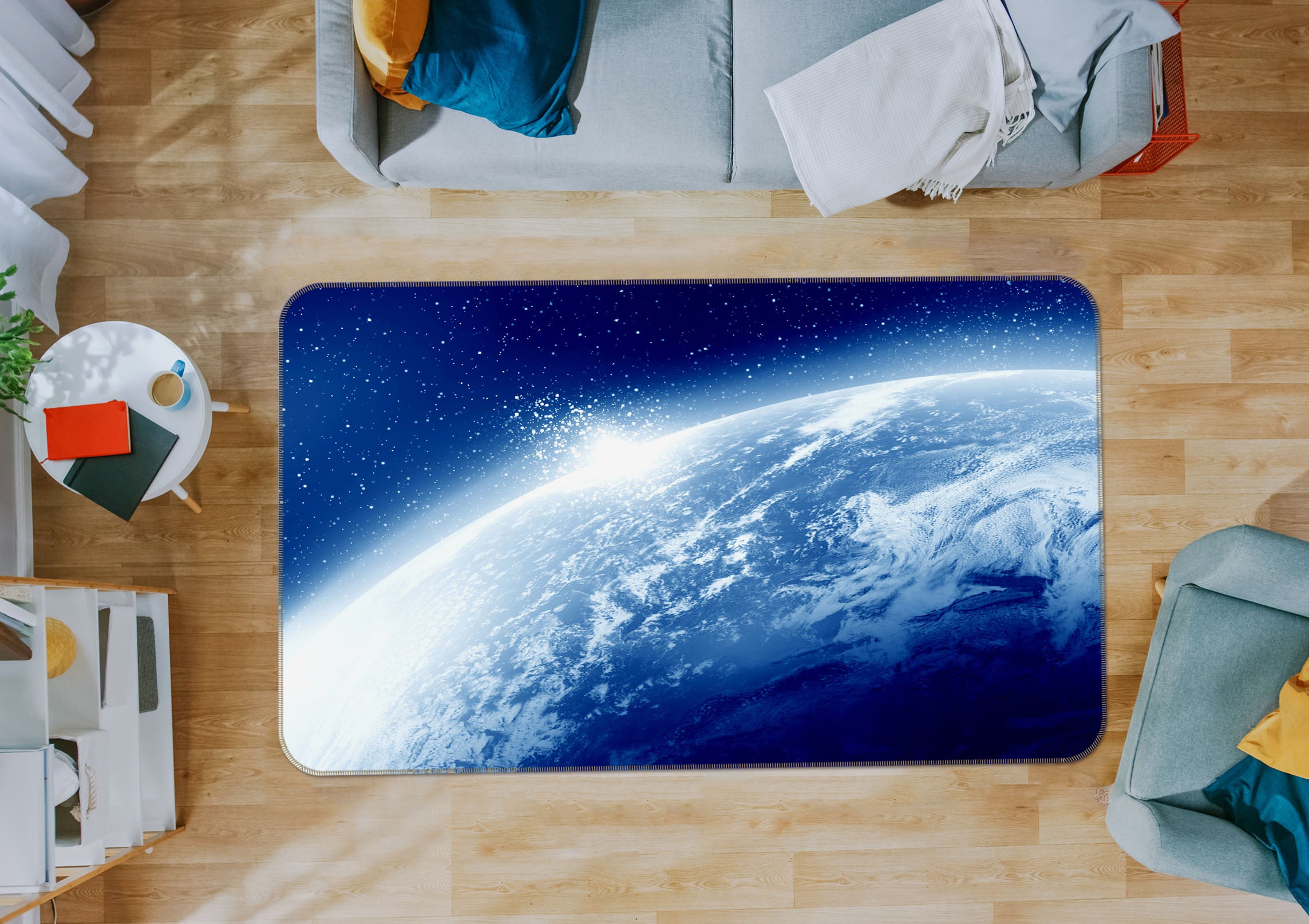 3D Earth 31158 Non Slip Rug Mat