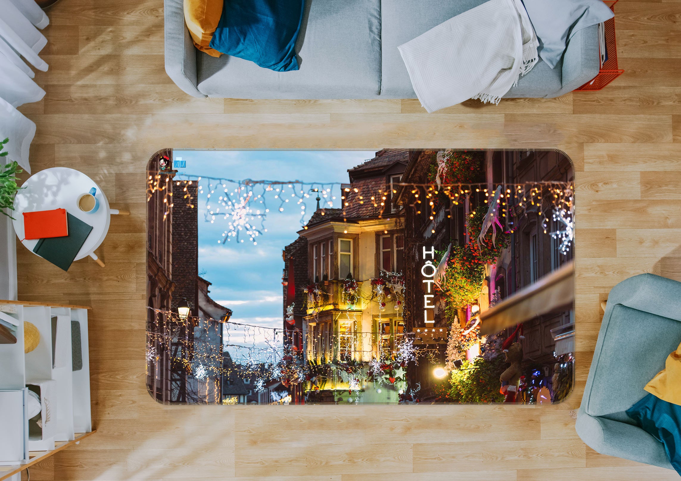 3D House 54233 Christmas Non Slip Rug Mat Xmas