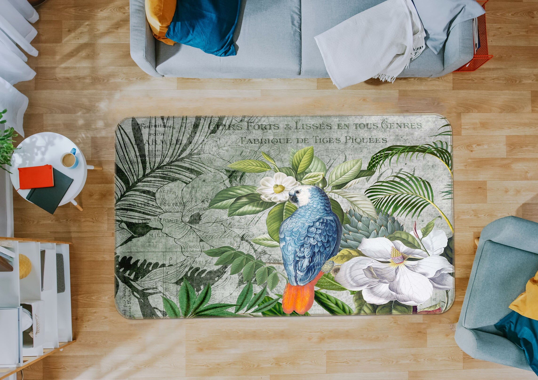 3D Kingdom Of Birds 1035 Andrea haase Rug Non Slip Rug Mat Mat AJ Creativity Home 