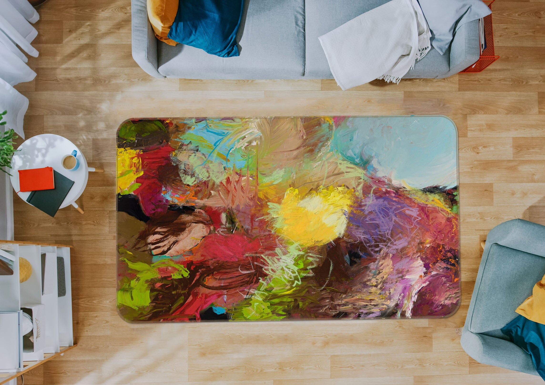 3D Color Ripple 1019 Allan P. Friedlander Rug Non Slip Rug Mat Mat AJ Creativity Home 