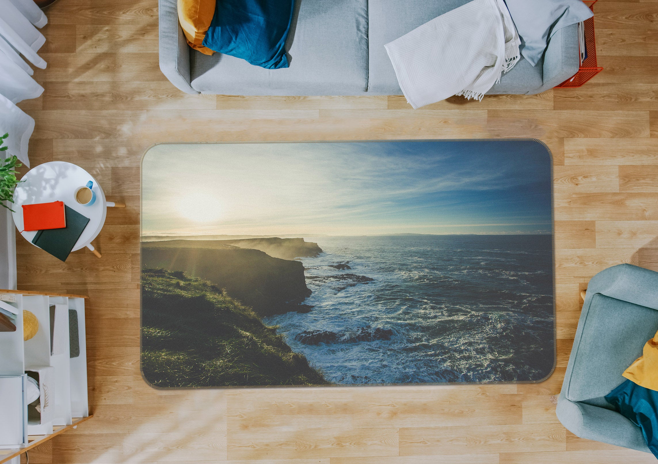 3D Sea Stone 36190 Non Slip Rug Mat