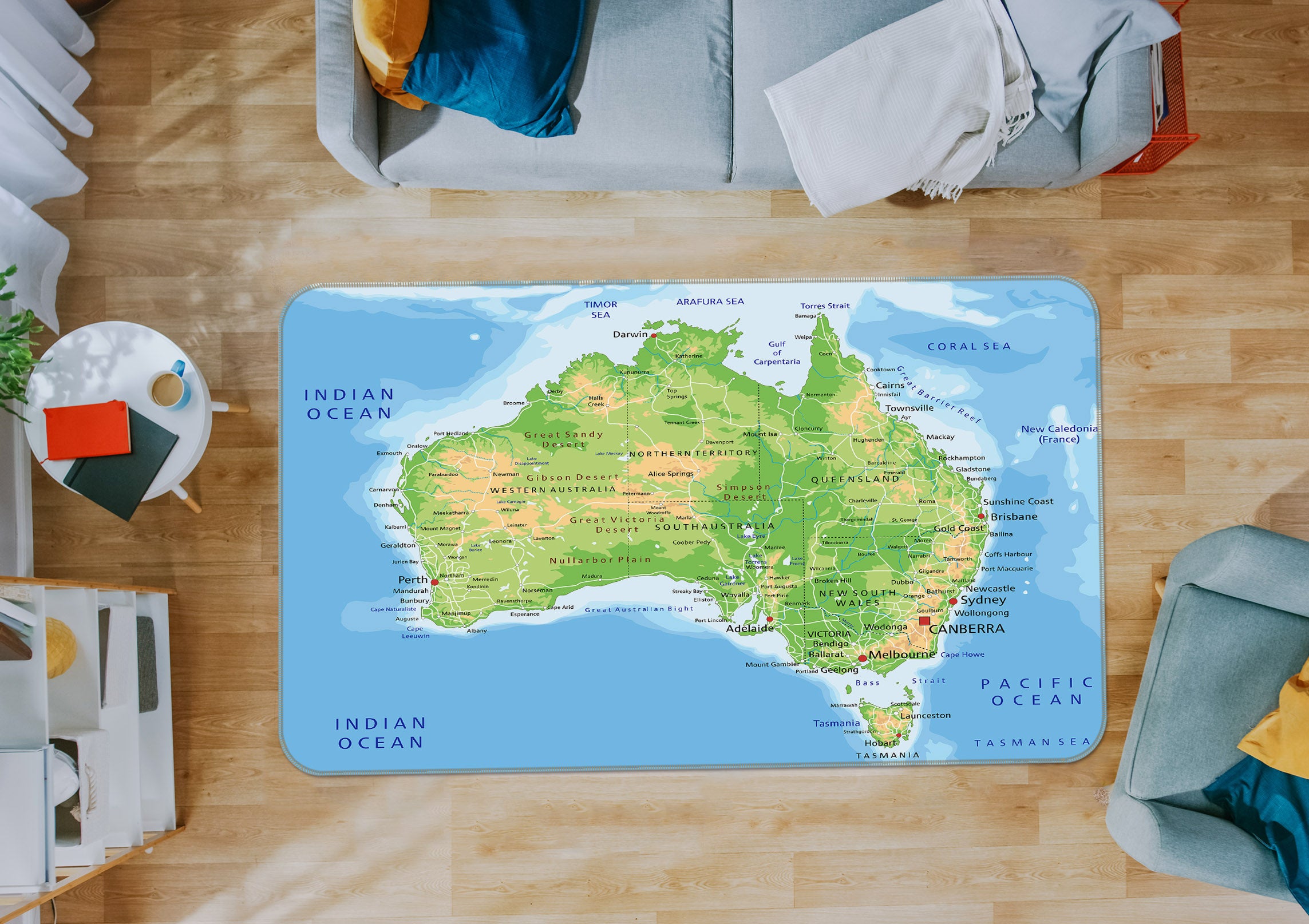 3D Map 34139 Non Slip Rug Mat