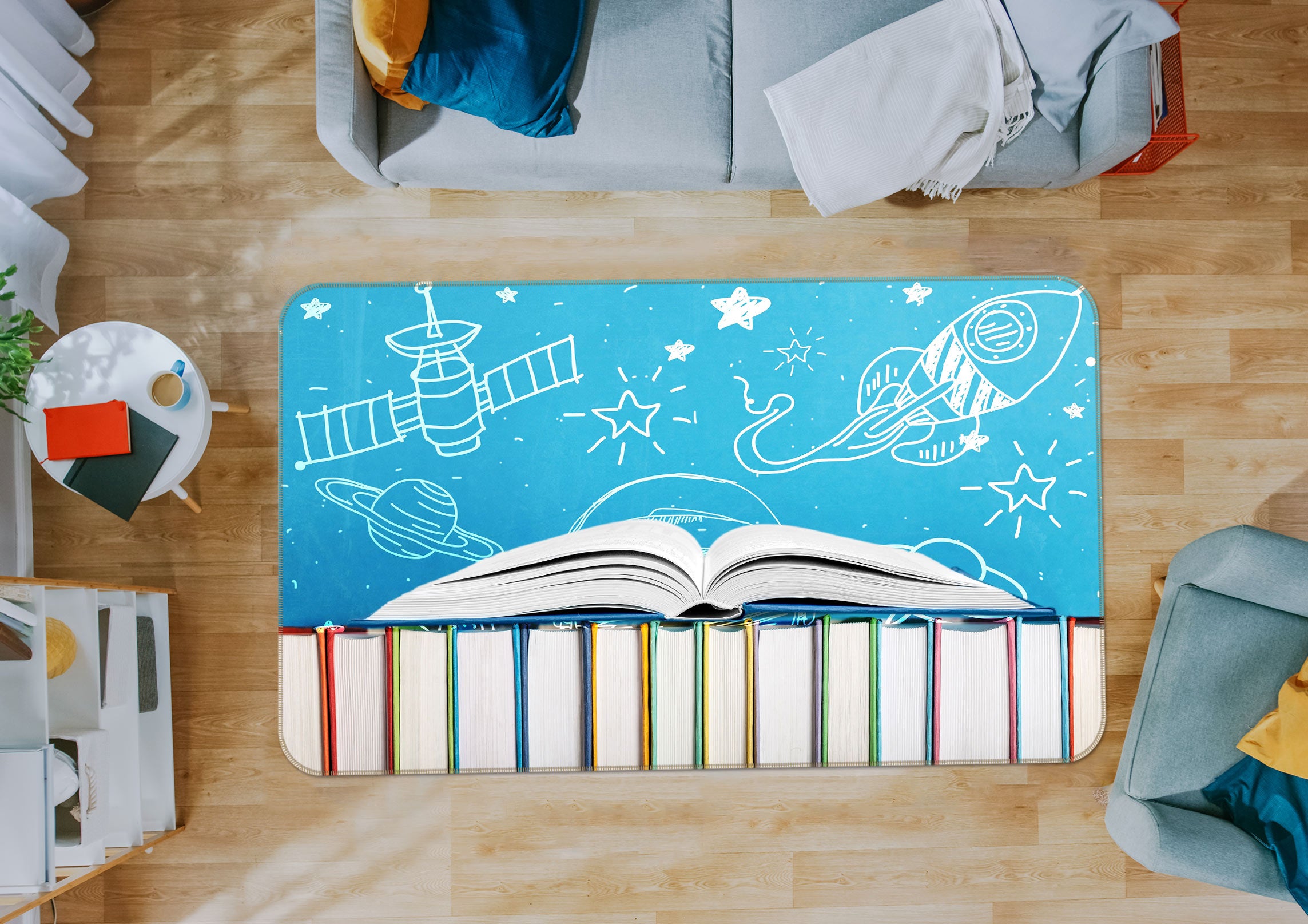 3D Books 77151 Non Slip Rug Mat