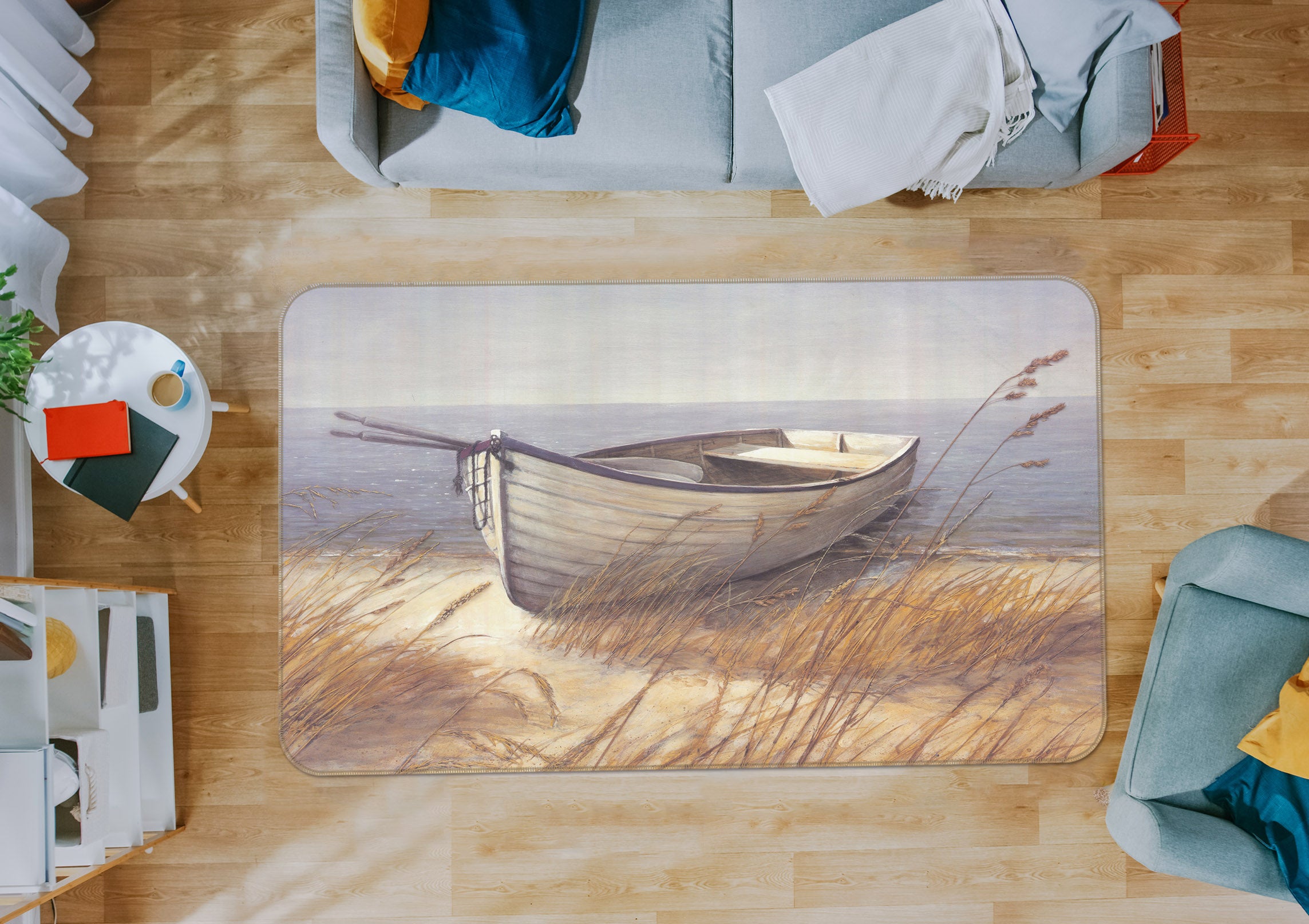 3D Sailboat 32046 Non Slip Rug Mat