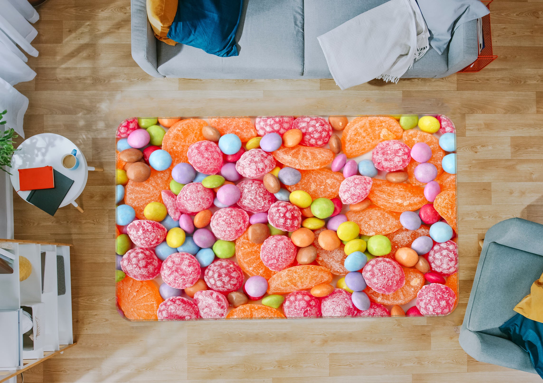 3D Candy Ball 76222 Non Slip Rug Mat