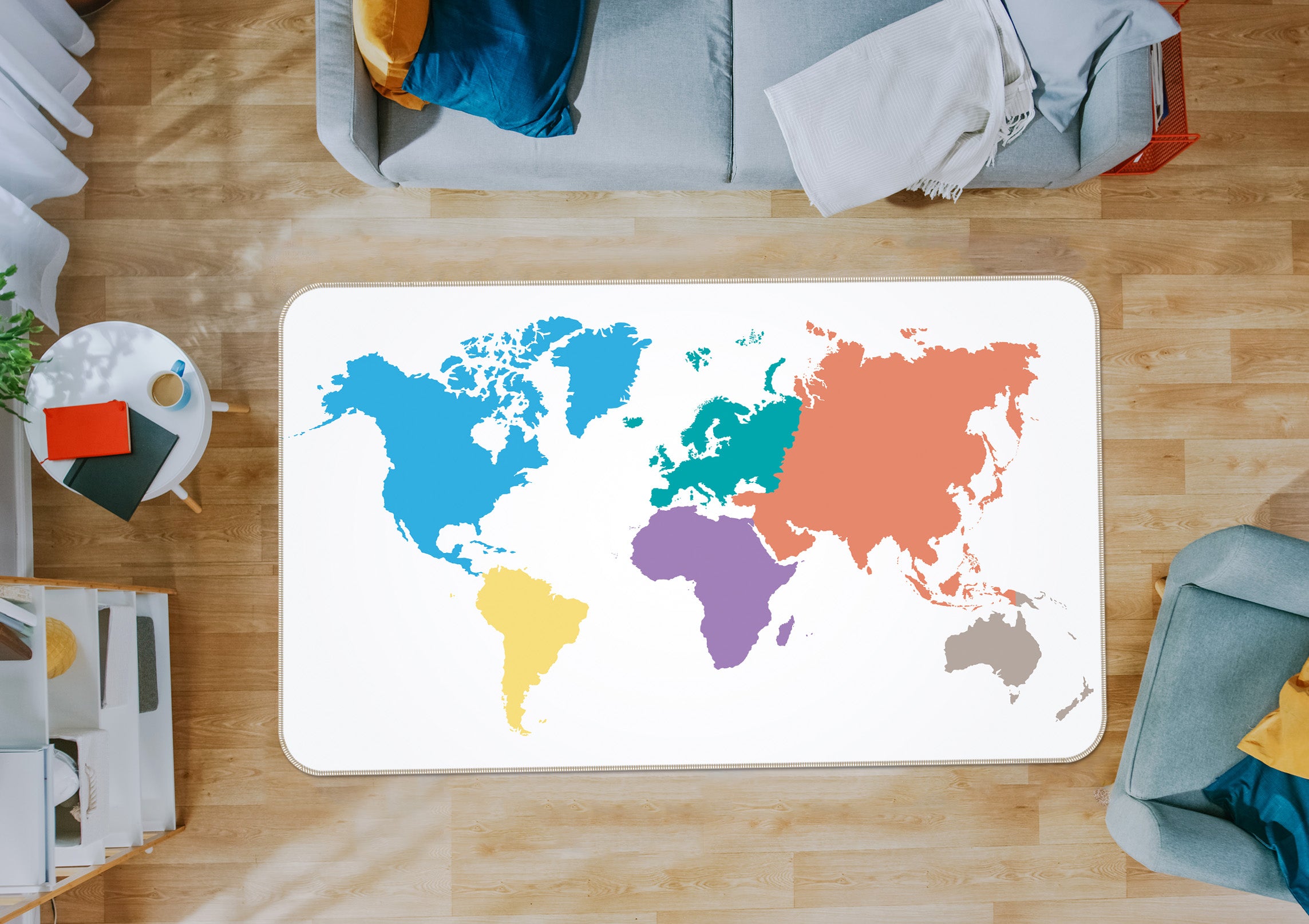 3D Map 35076 Non Slip Rug Mat
