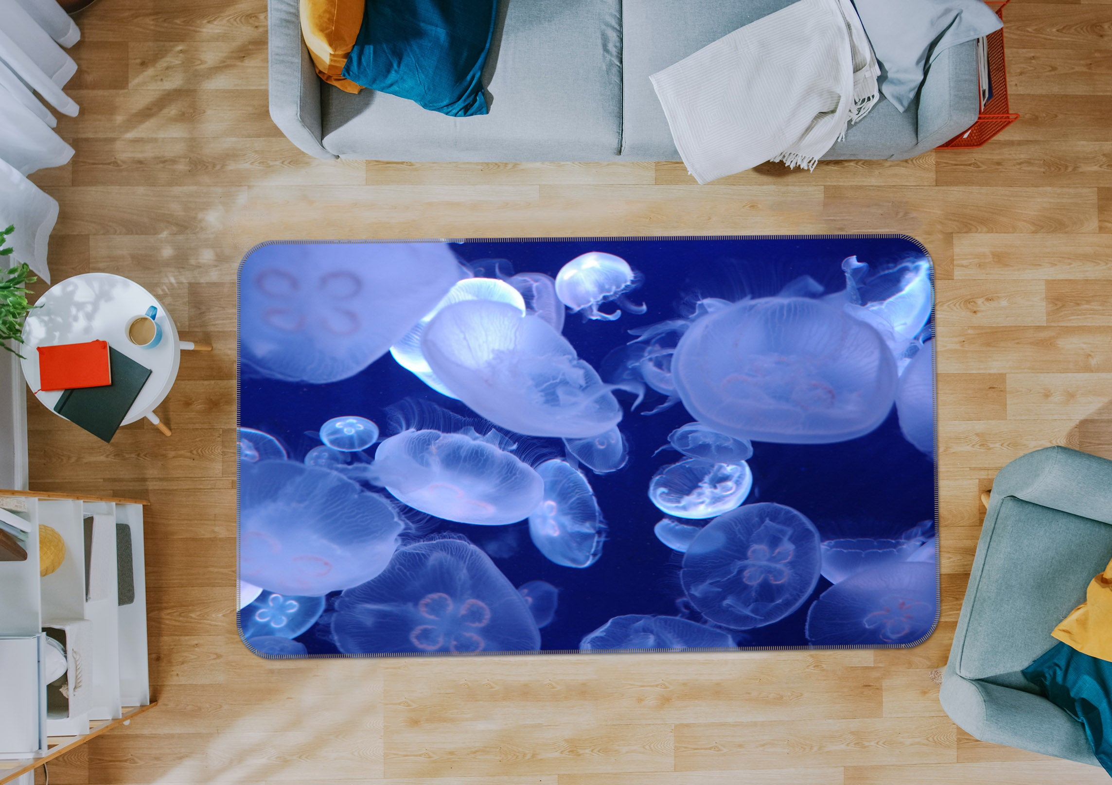 3D Jellyfish 68222 Animal Non Slip Rug Mat