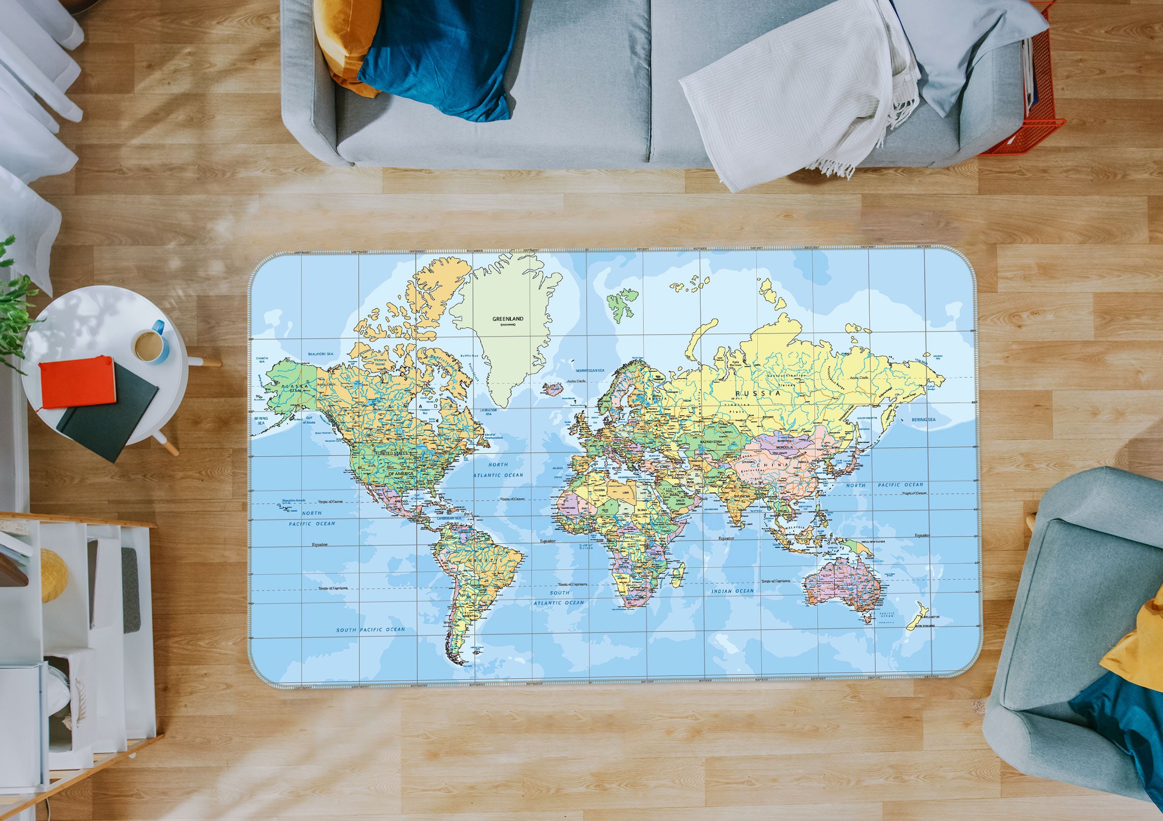 3D Map 77160 Non Slip Rug Mat