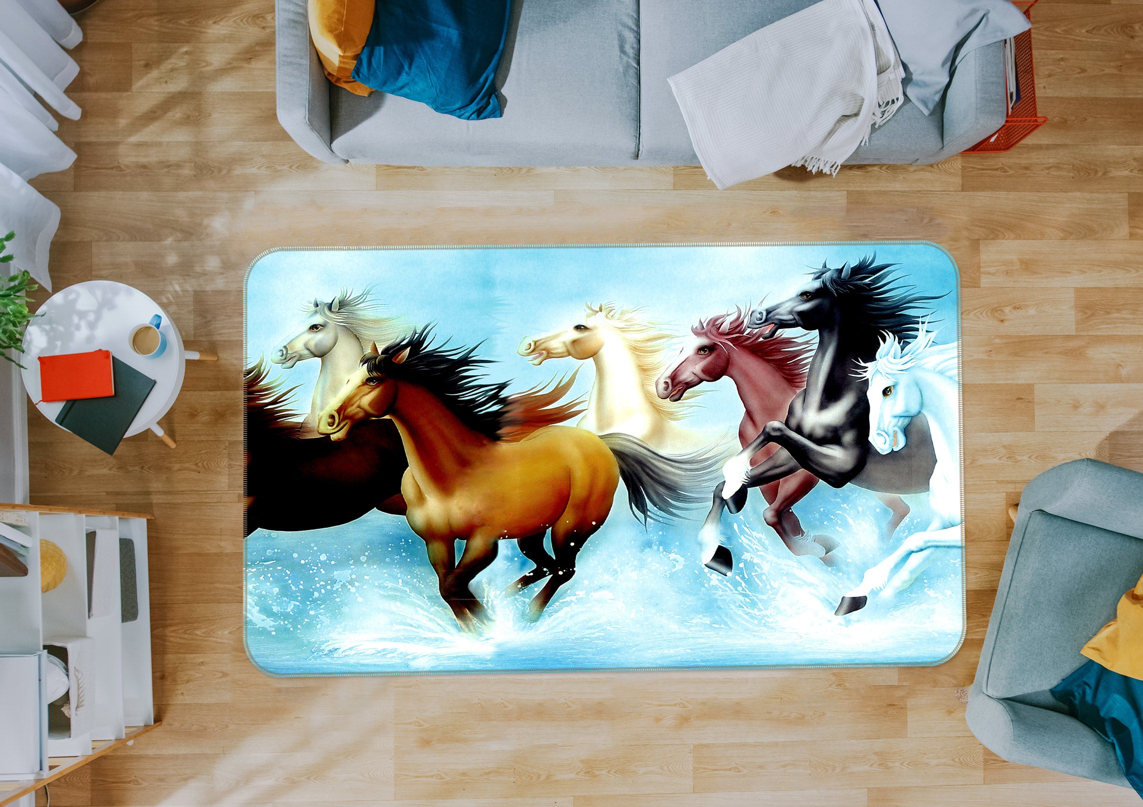 3D Horse Group 76031 Non Slip Rug Mat