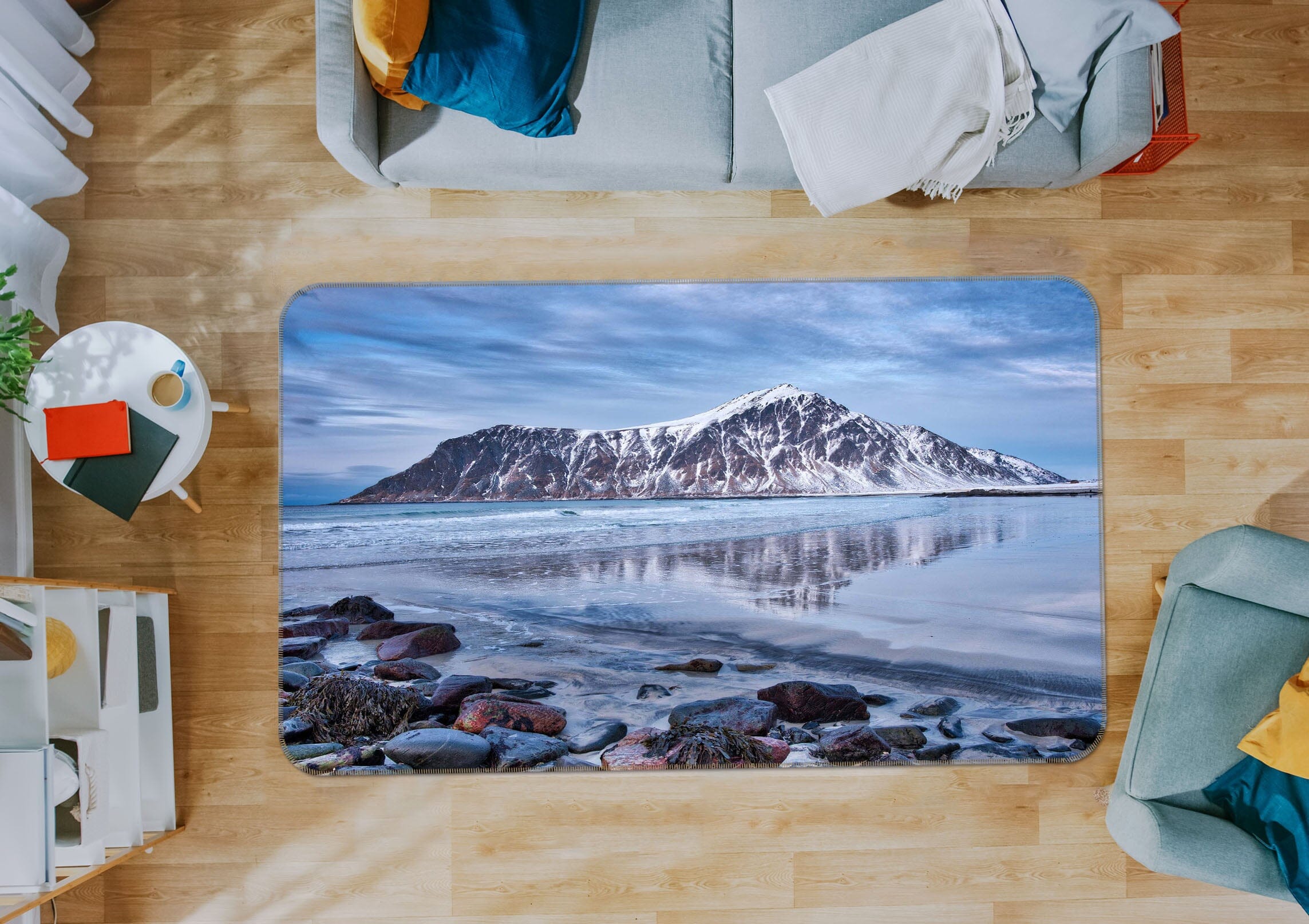 3D Glacier 1107 Marco Carmassi Rug Non Slip Rug Mat Mat AJ Creativity Home 