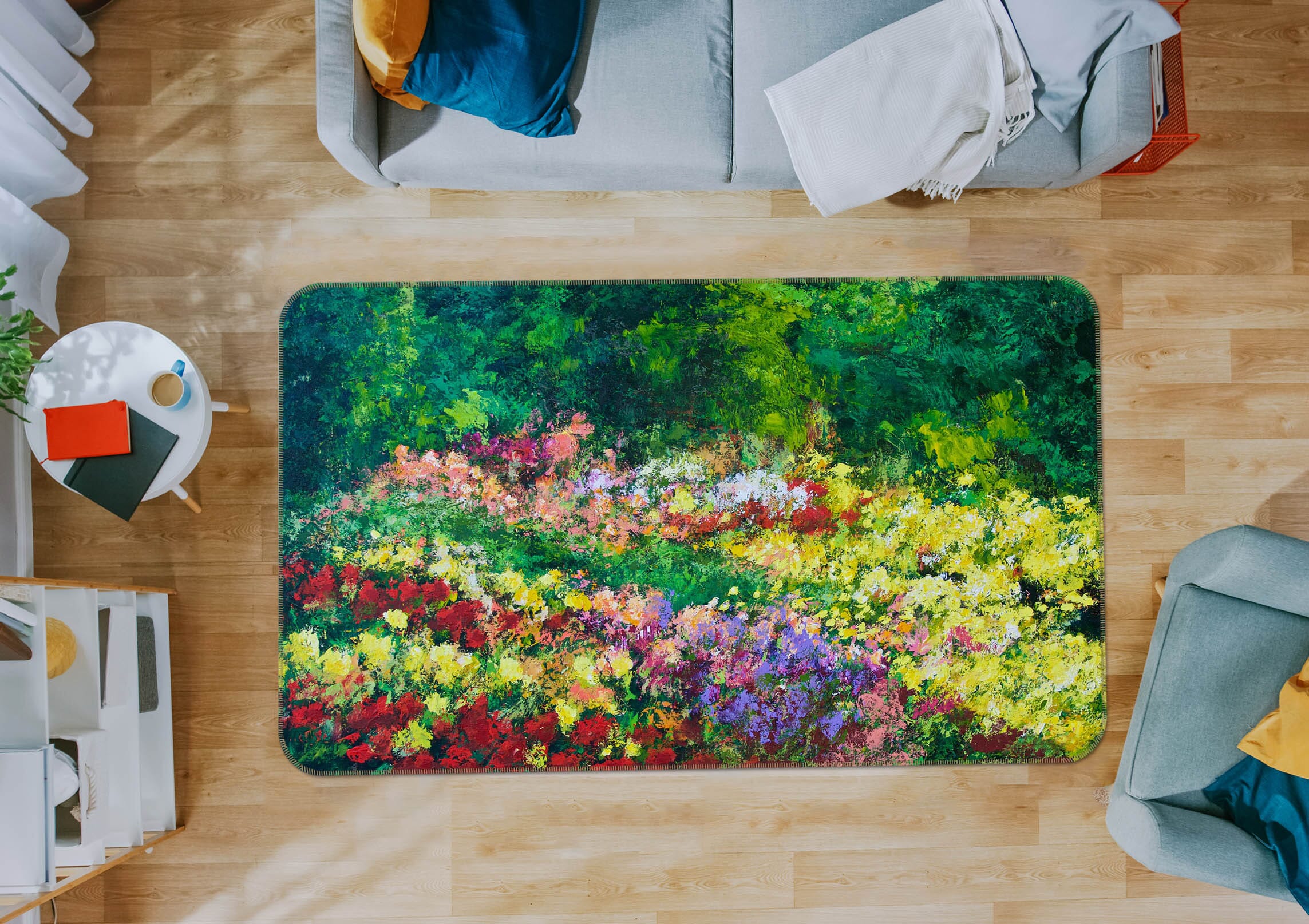 3D Garden 1007 Allan P. Friedlander Rug Non Slip Rug Mat Mat AJ Creativity Home 