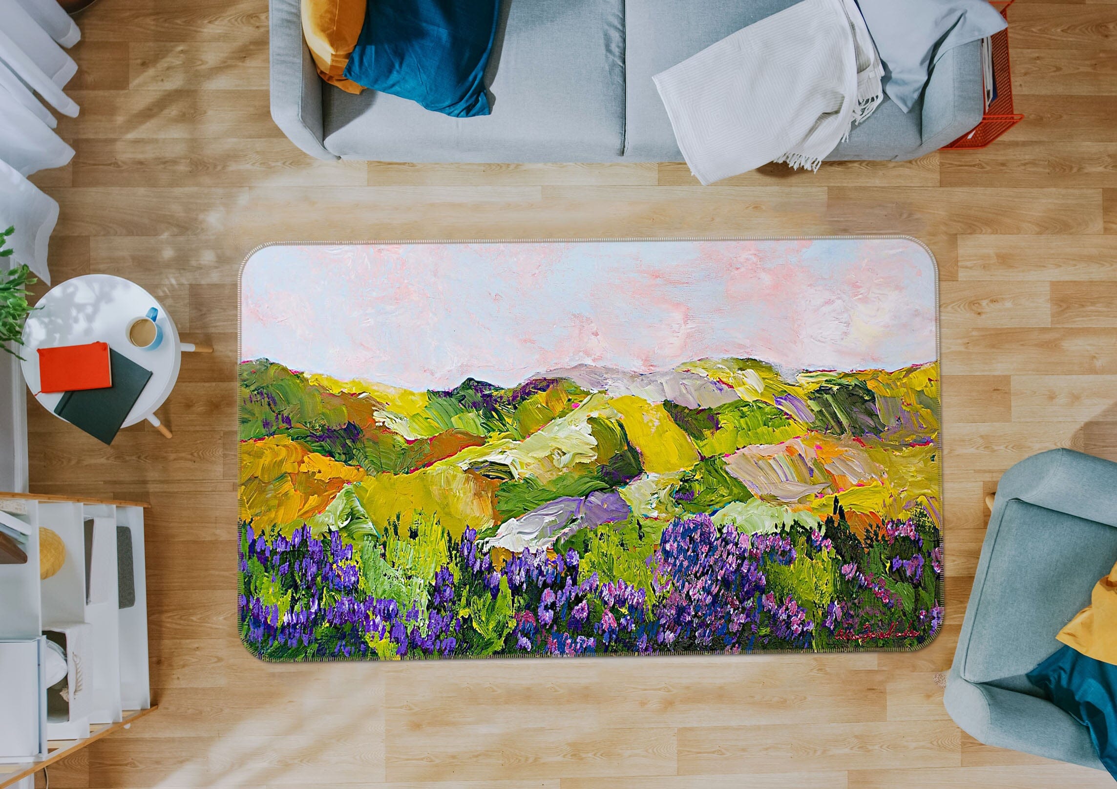 3D Watercolor Painting 1044 Allan P. Friedlander Rug Non Slip Rug Mat Mat AJ Creativity Home 