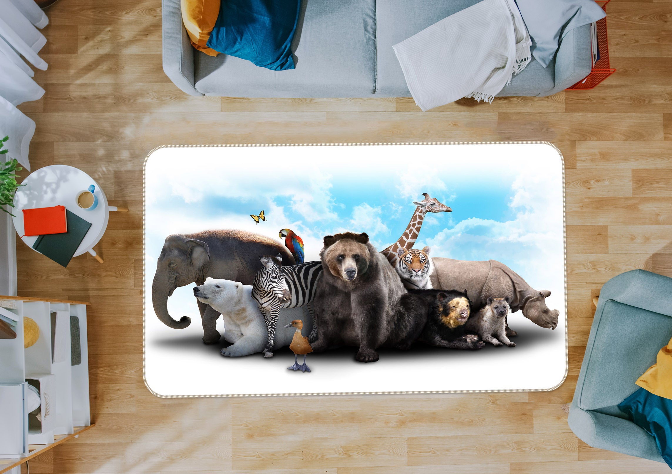 3D Animals 34194 Non Slip Rug Mat