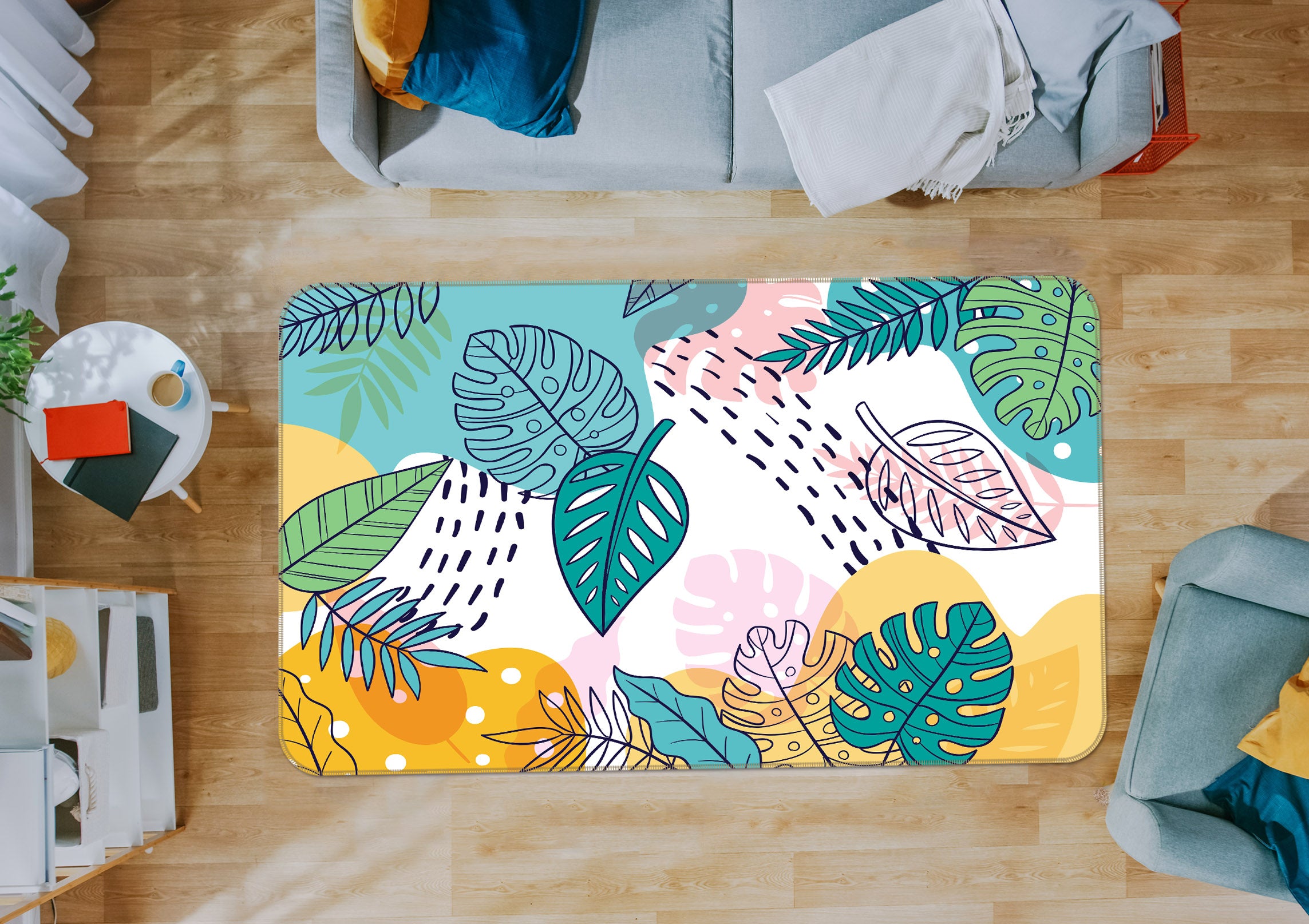 3D Leaves 30210 Non Slip Rug Mat