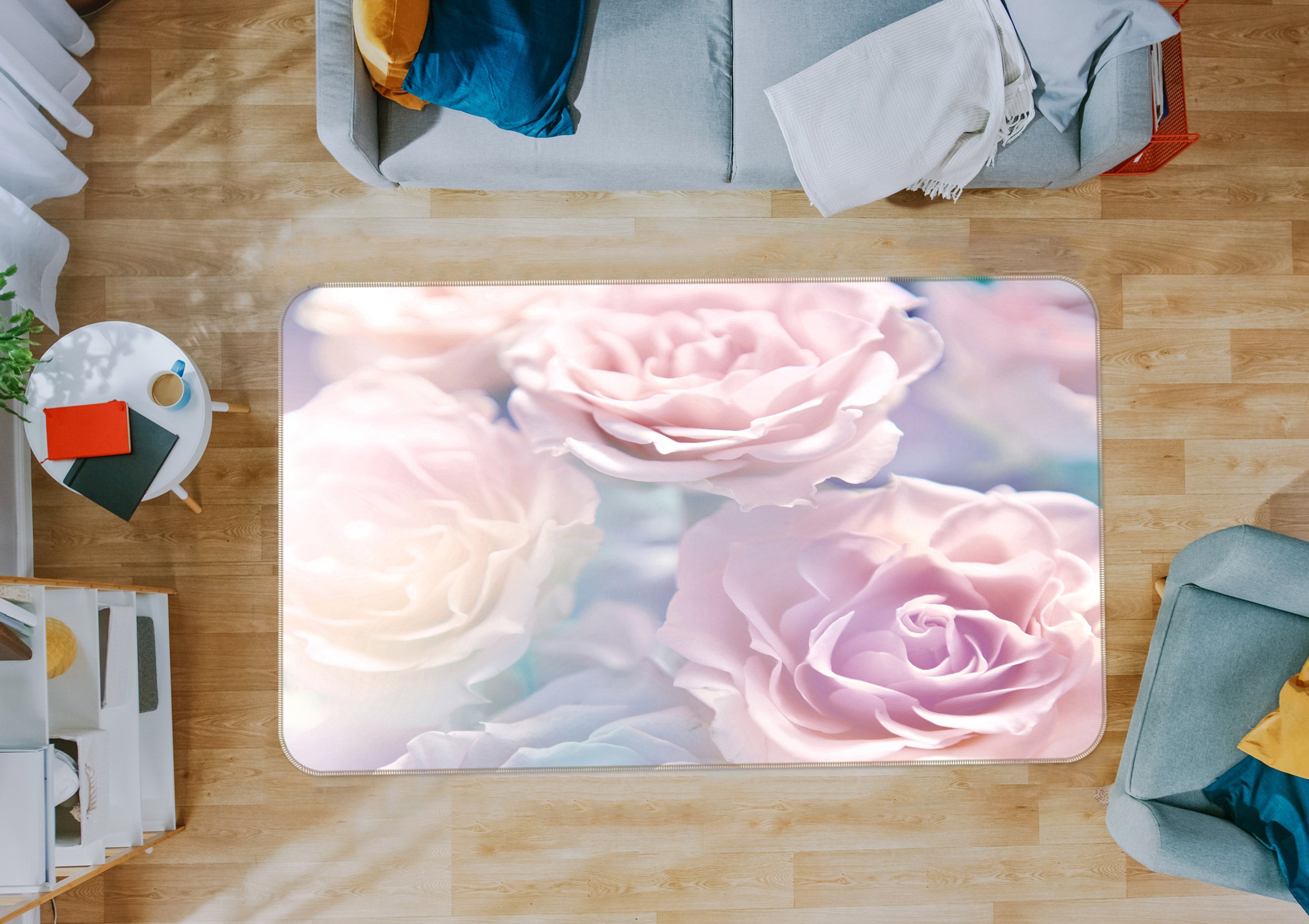 3D Pink Pattern 76239 Non Slip Rug Mat