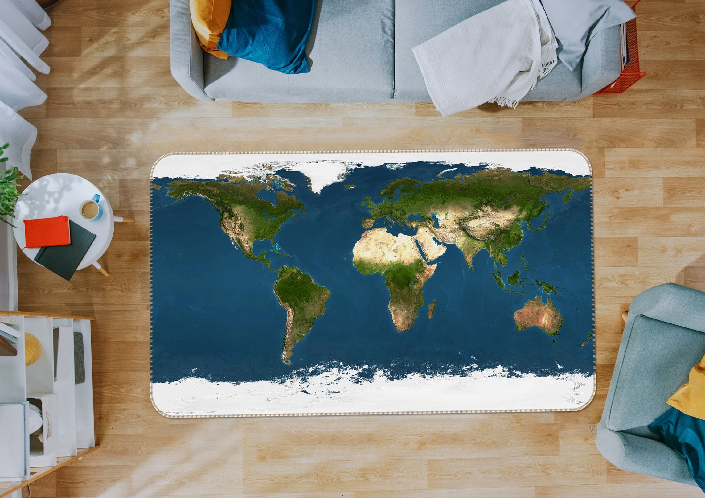 3D Green Space 319 World Map Non Slip Rug Mat Mat AJ Creativity Home 