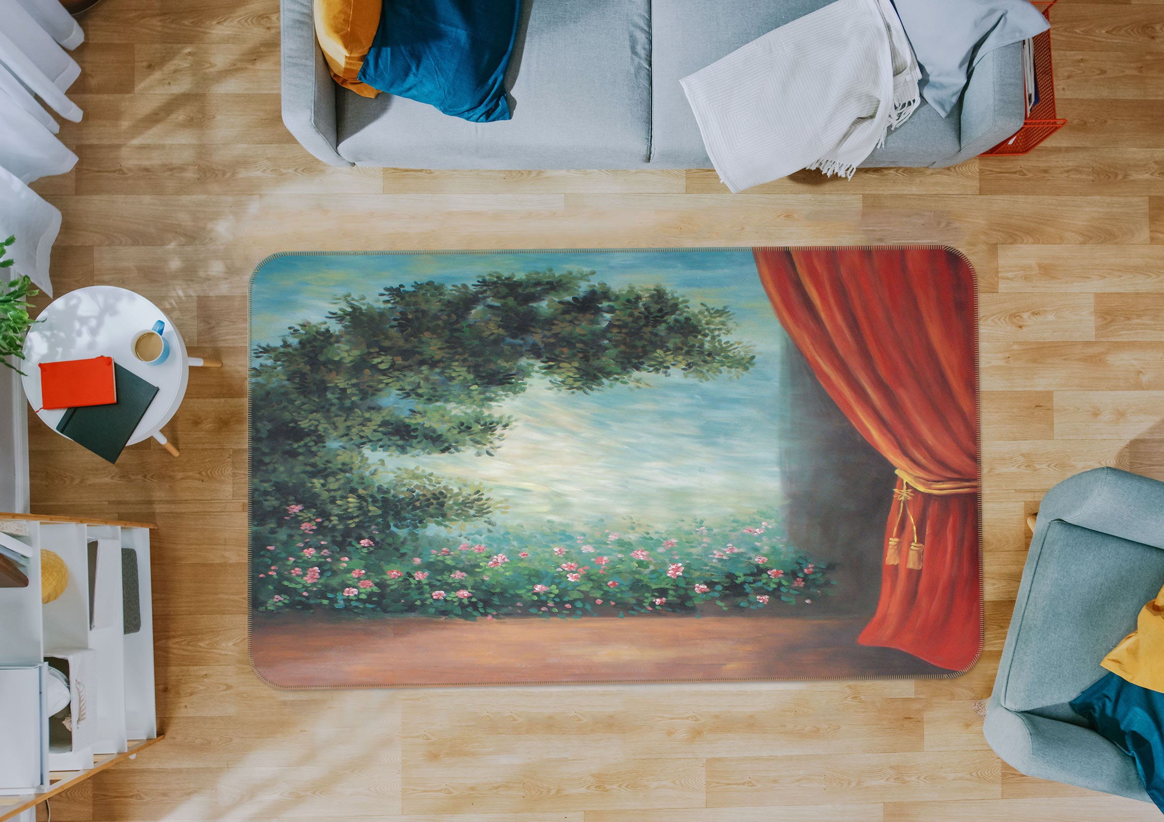 3D Grove Trees 75205 Non Slip Rug Mat