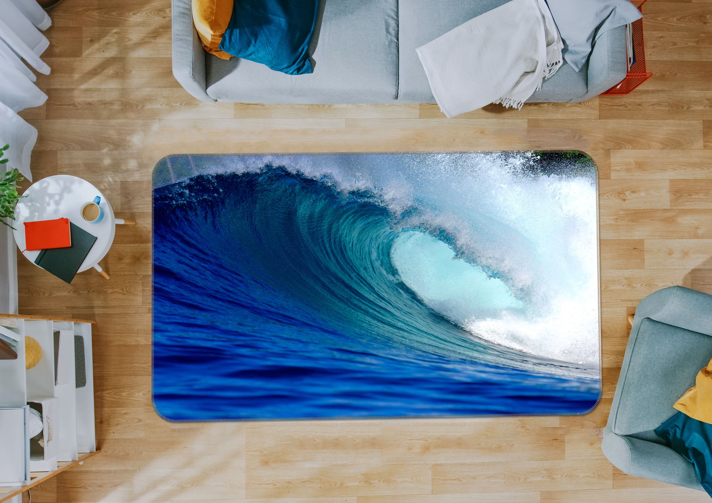 3D Waves 36018 Non Slip Rug Mat
