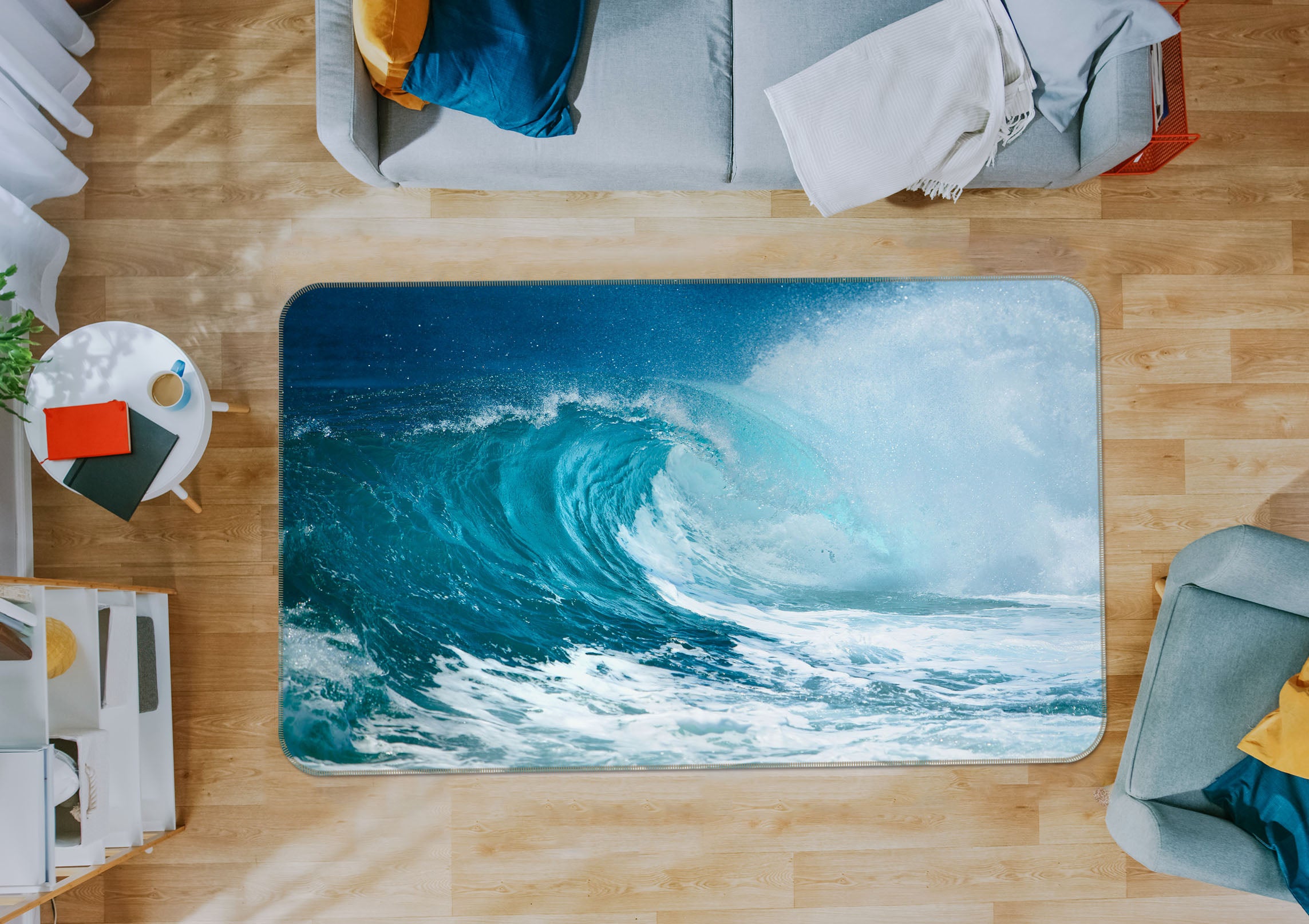 3D Waves 34124 Non Slip Rug Mat