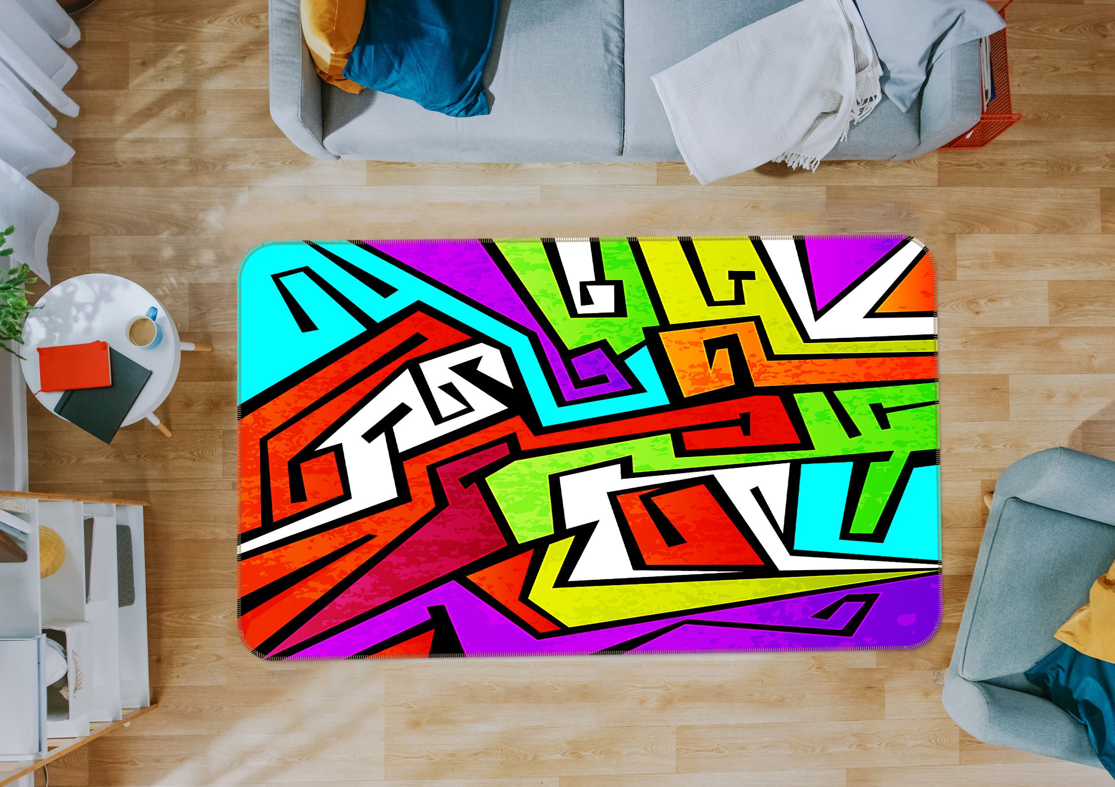3D Color Pattern 30088 Non Slip Rug Mat
