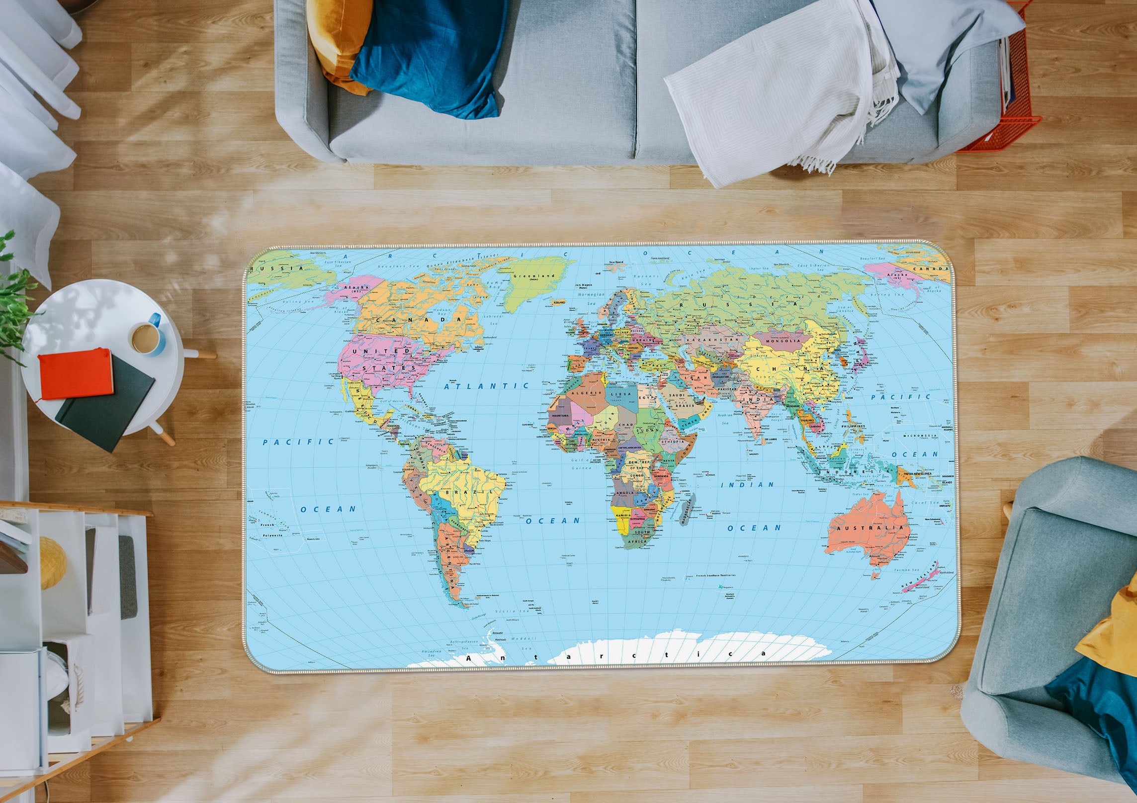 3D Map 34156 Non Slip Rug Mat