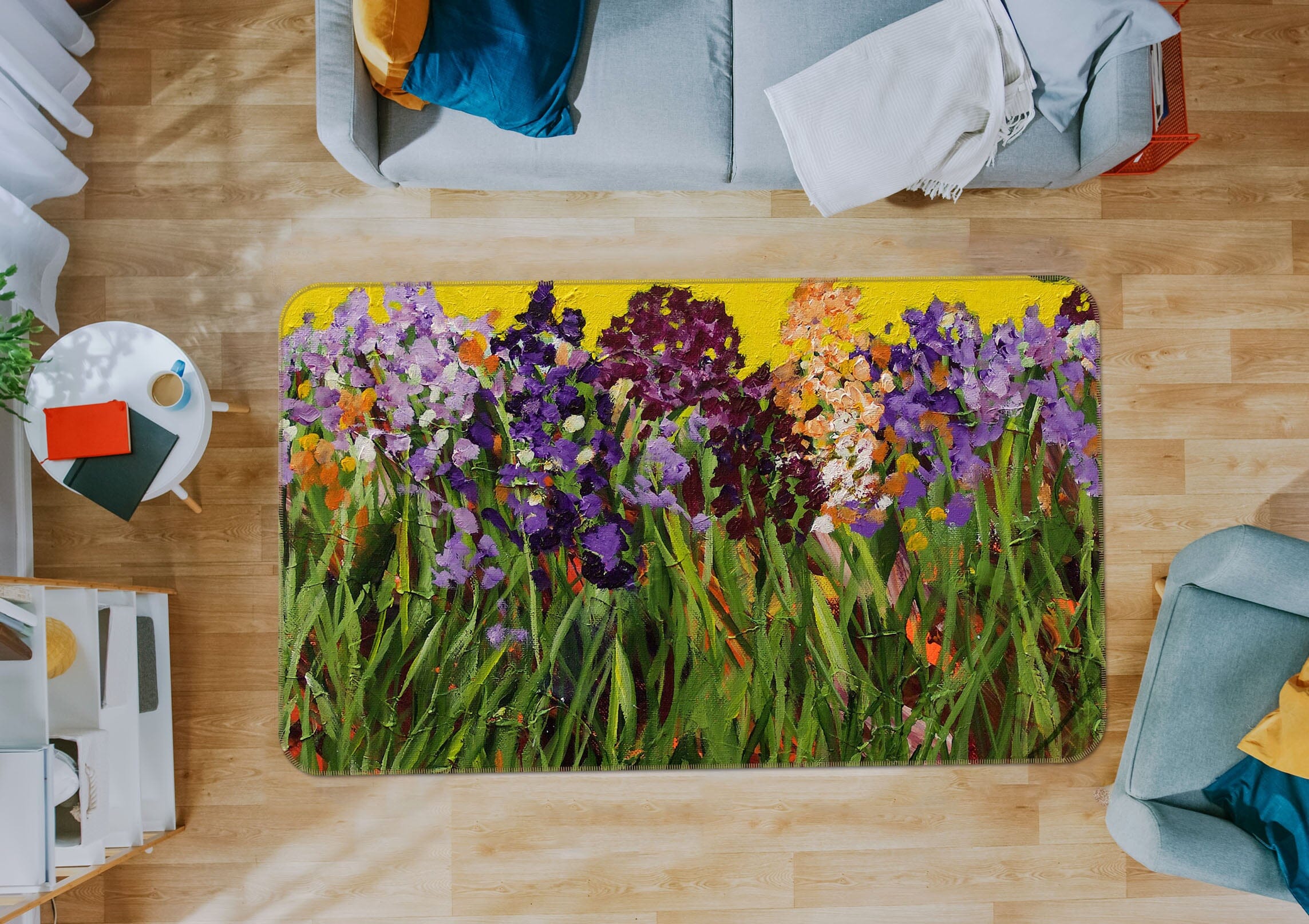 3D Wildflowers Bloom 1107 Allan P. Friedlander Rug Non Slip Rug Mat Mat AJ Creativity Home 