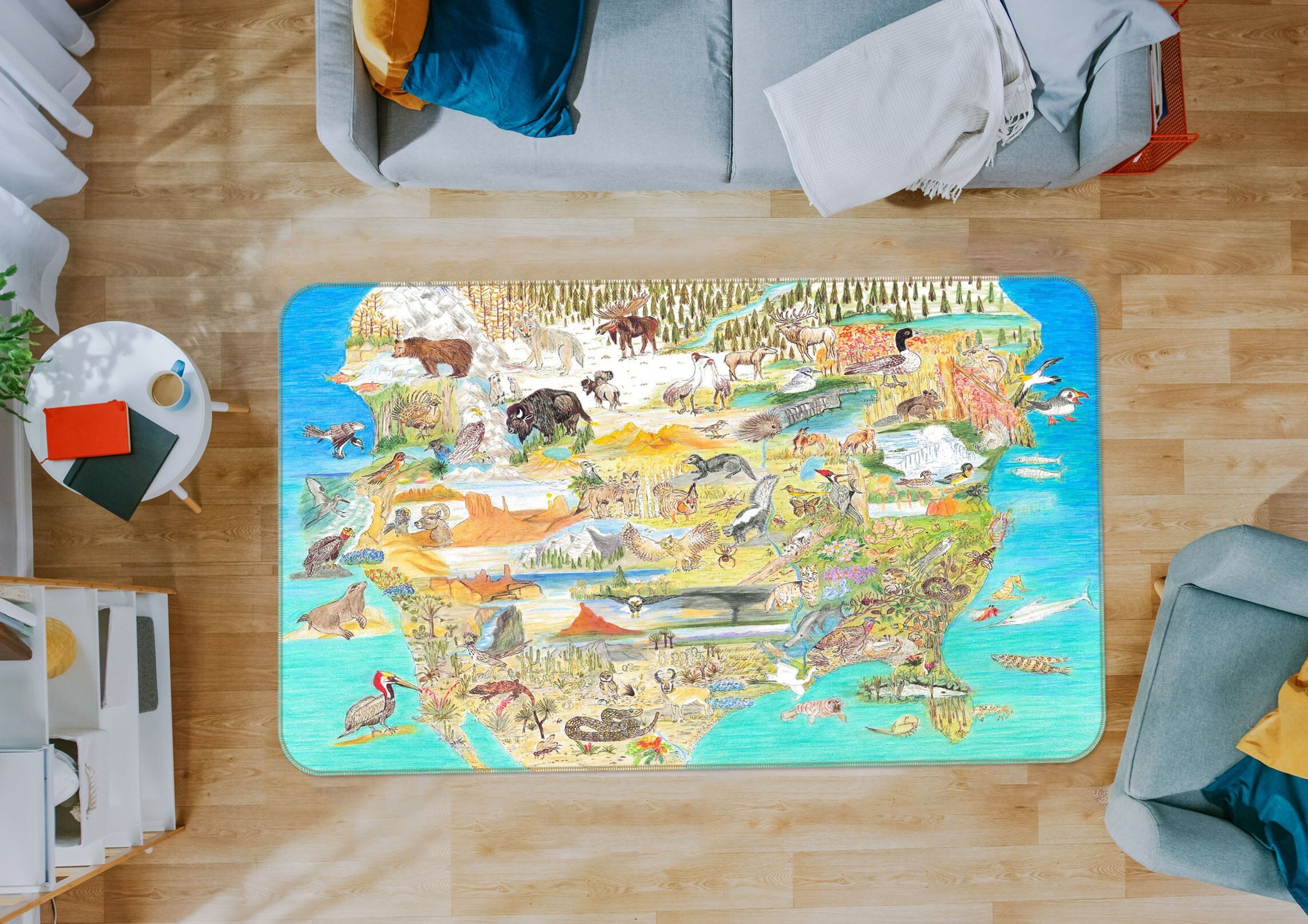 3D Cute Animal 1514 Michael Sewell Rug Non Slip Rug Mat Mat AJ Creativity Home 