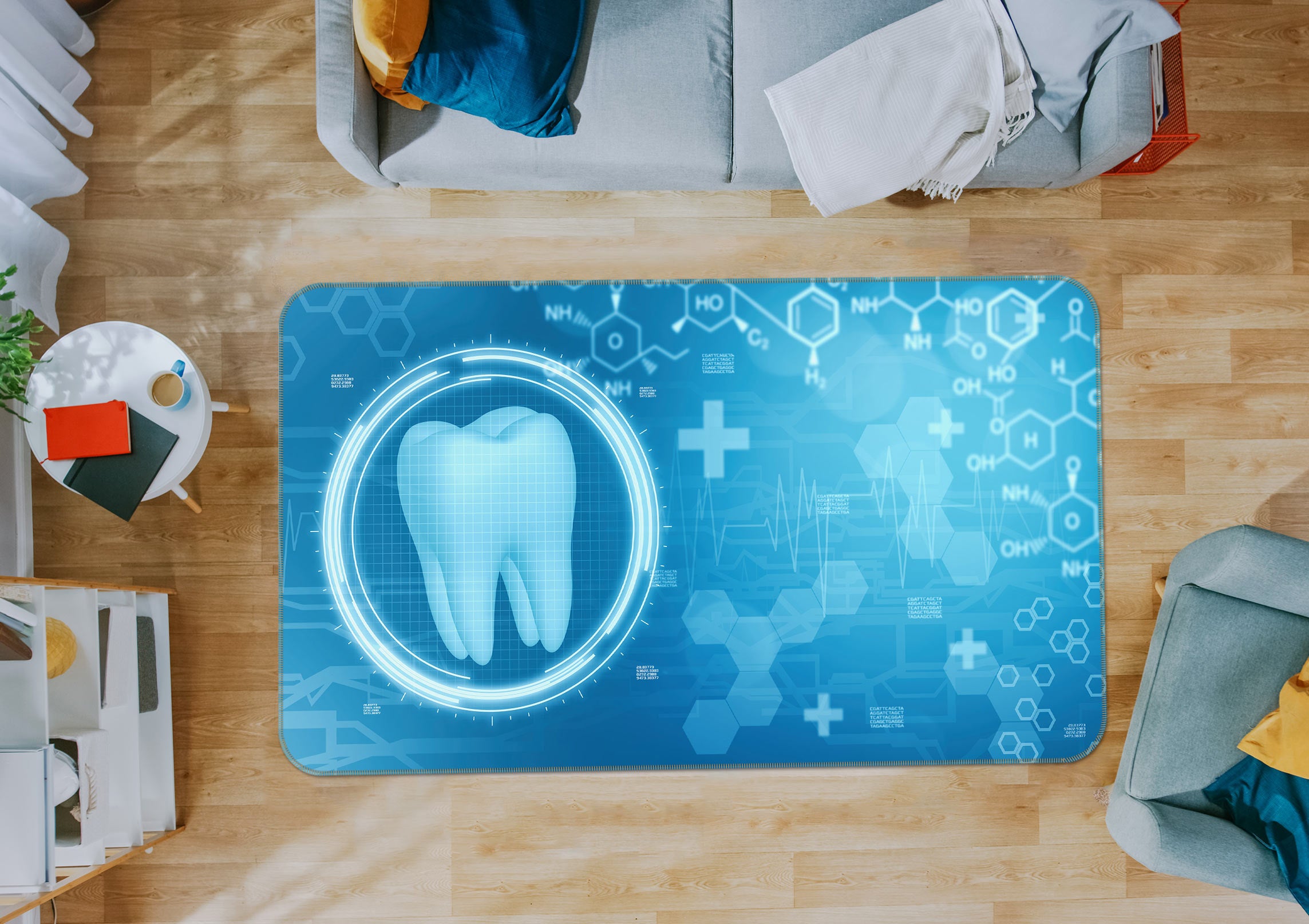 3D Tooth 77170 Non Slip Rug Mat