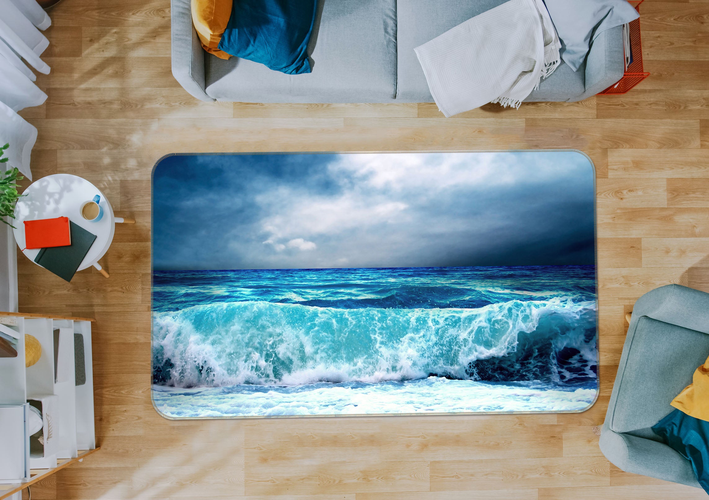 3D Waves 34225 Non Slip Rug Mat