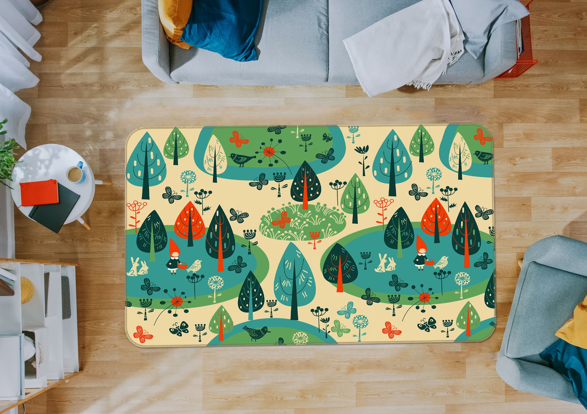 3D Trees 35214 Non Slip Rug Mat