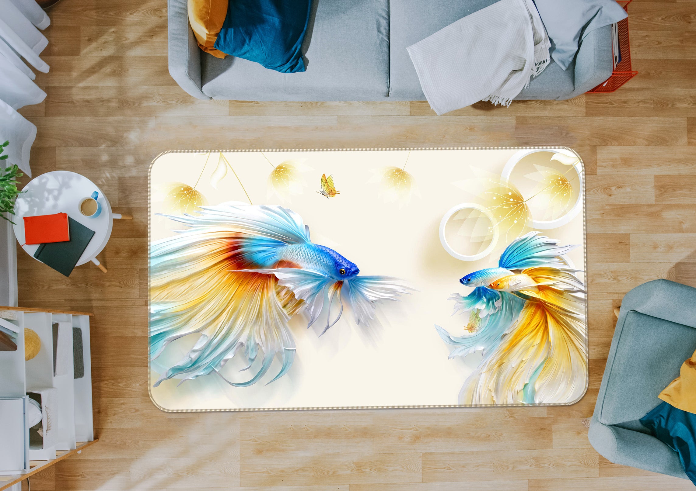 3D Goldfish 65143 Non Slip Rug Mat