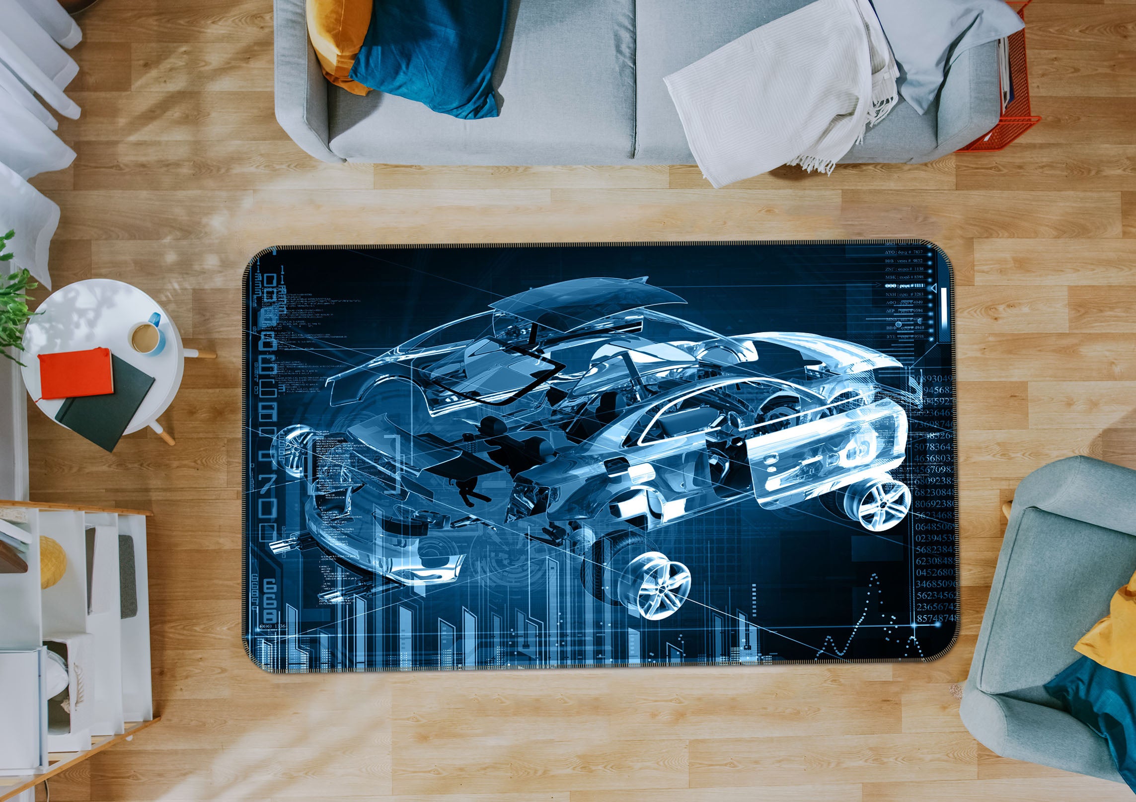 3D Car Structure 42116 Vehicle Non Slip Rug Mat