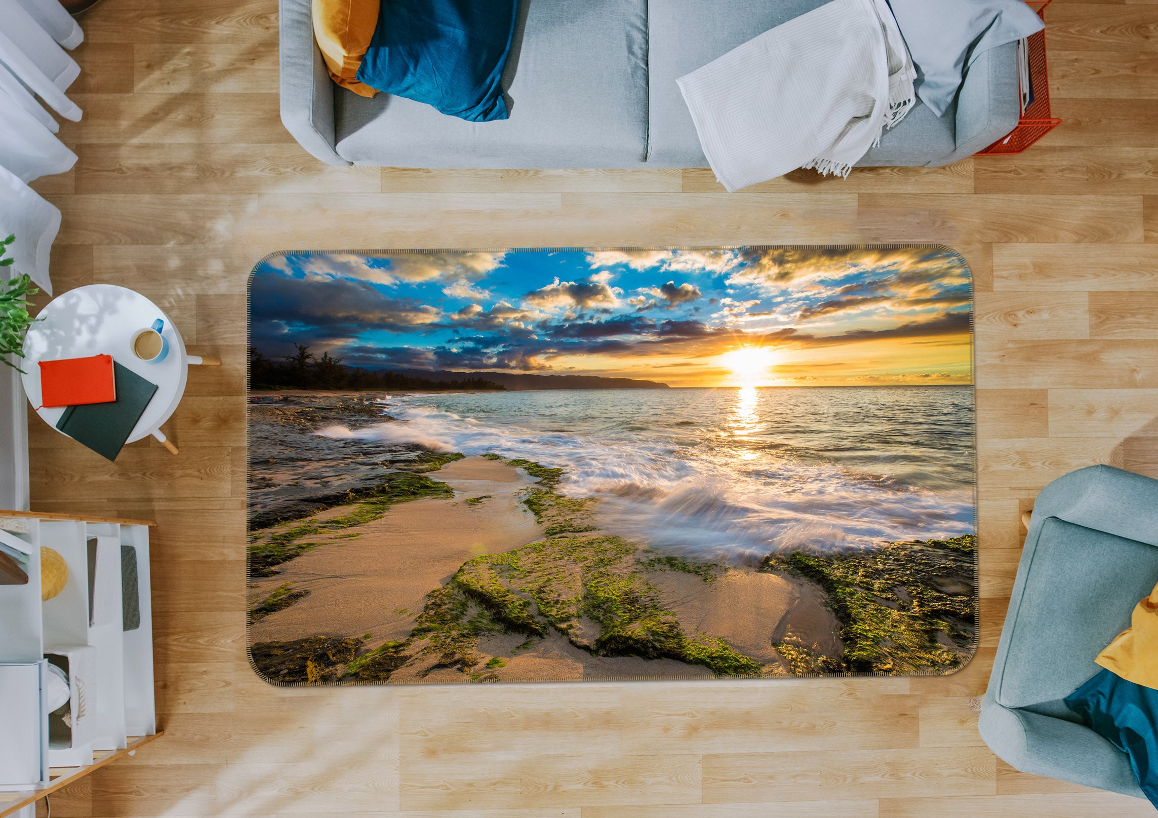 3D Seaside 65074 Non Slip Rug Mat
