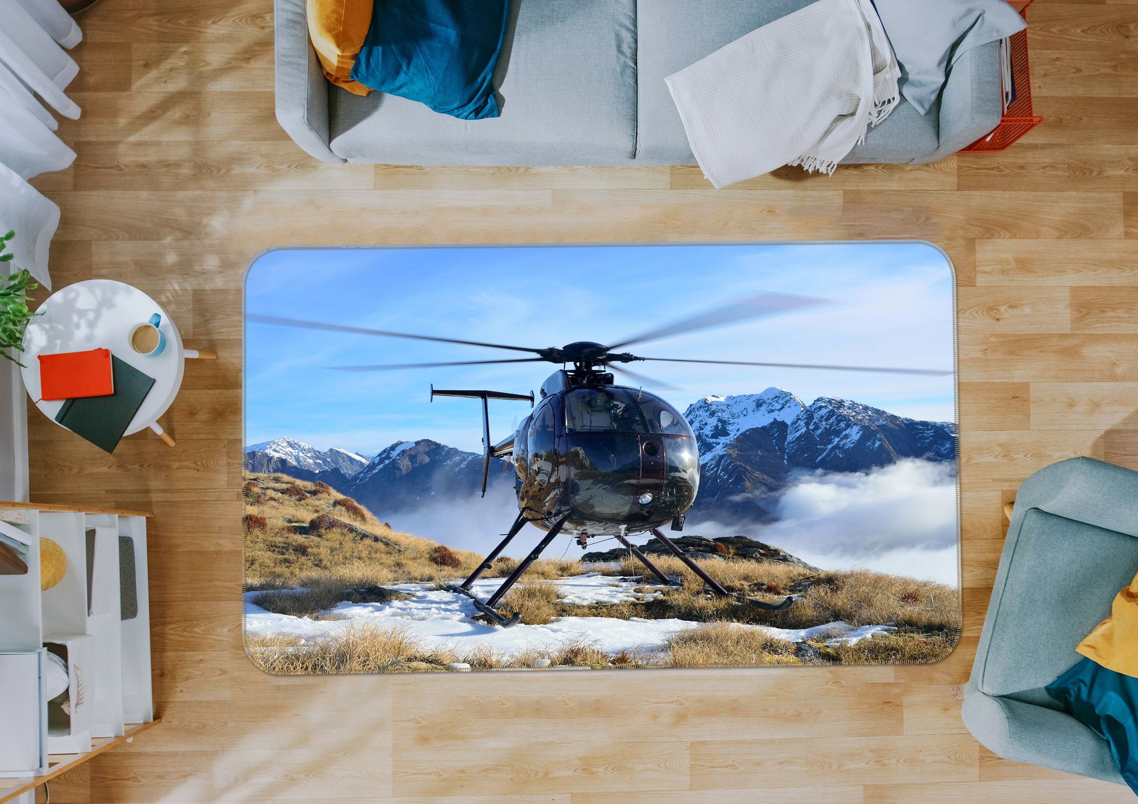 3D Helicopter 38210 Vehicle Non Slip Rug Mat