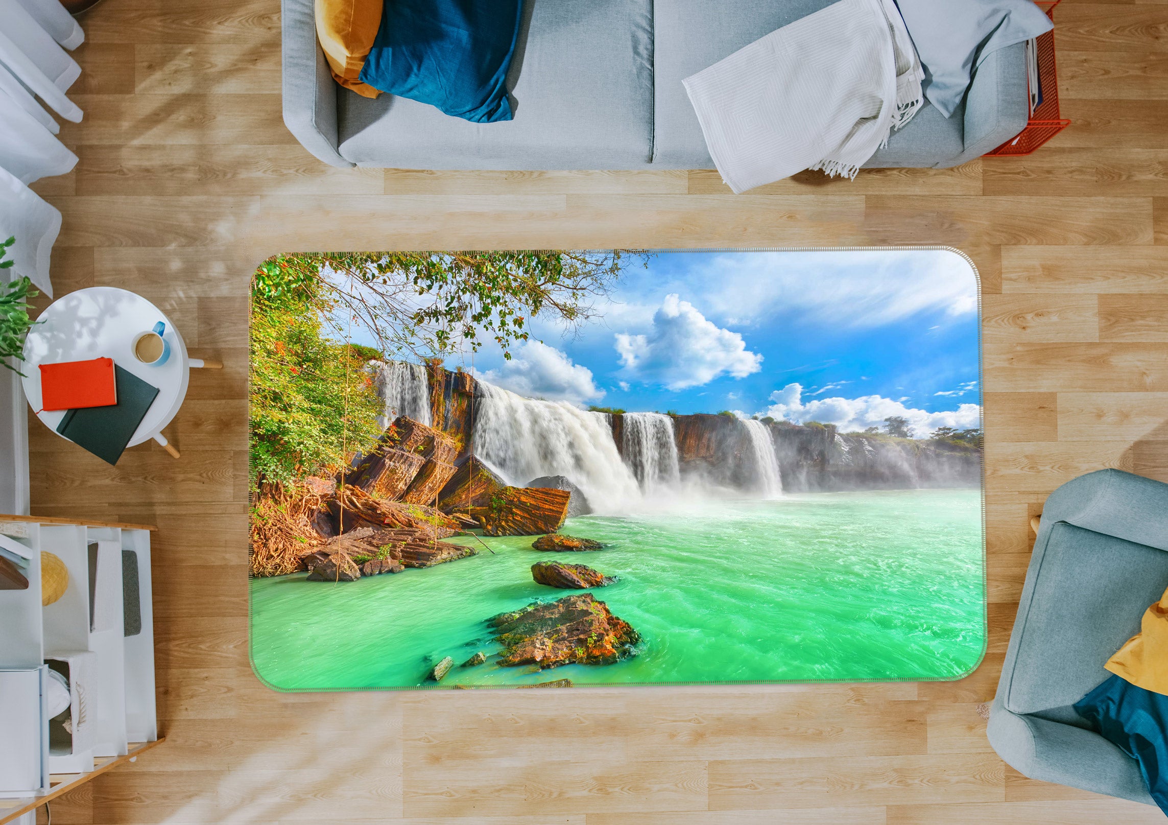 3D Waterfall 76245 Non Slip Rug Mat