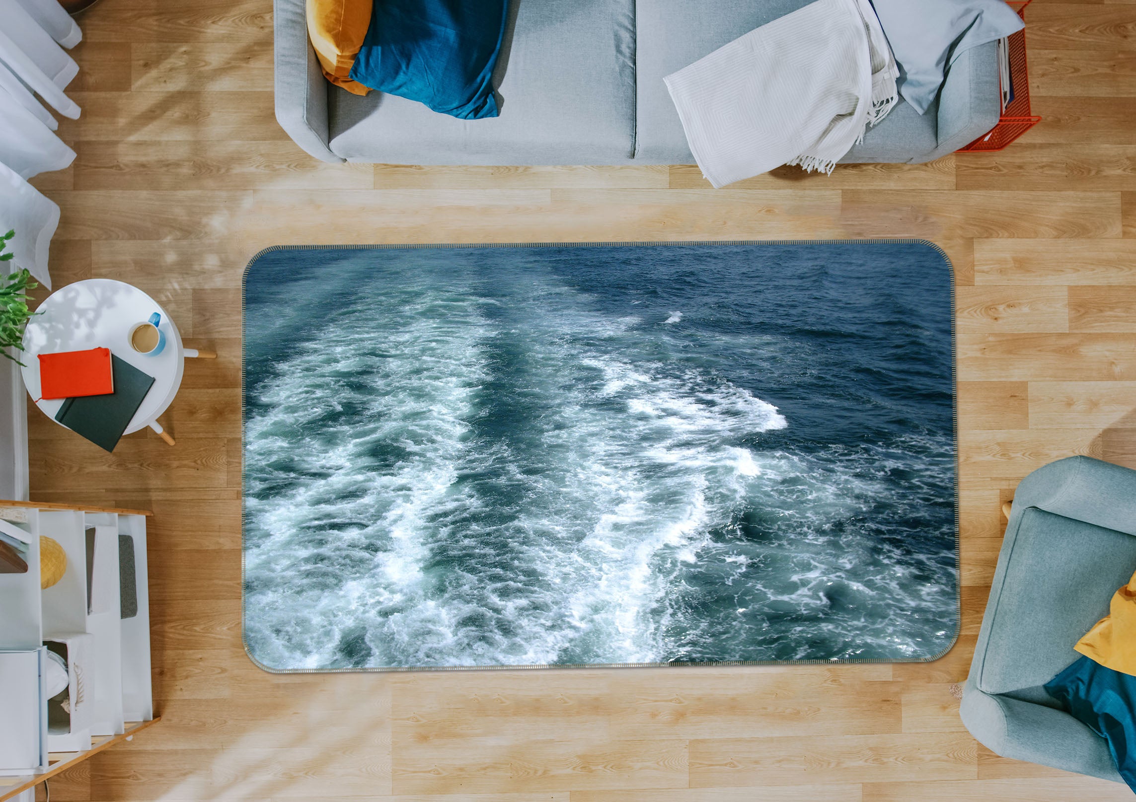 3D Waves 36032 Non Slip Rug Mat
