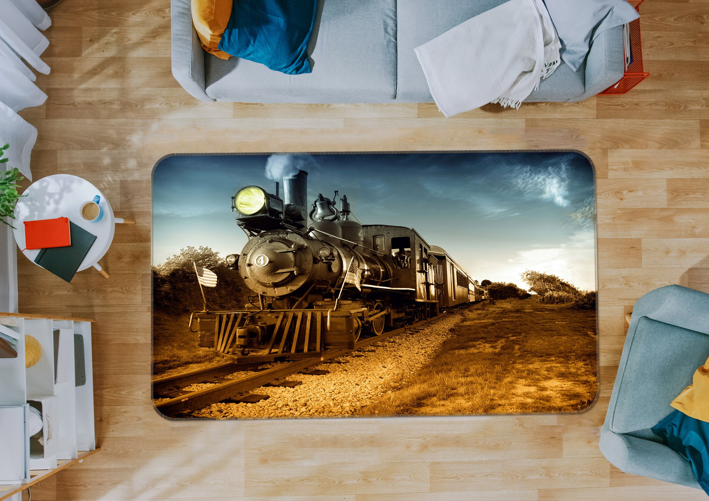 3D Train 68123 Vehicle Non Slip Rug Mat