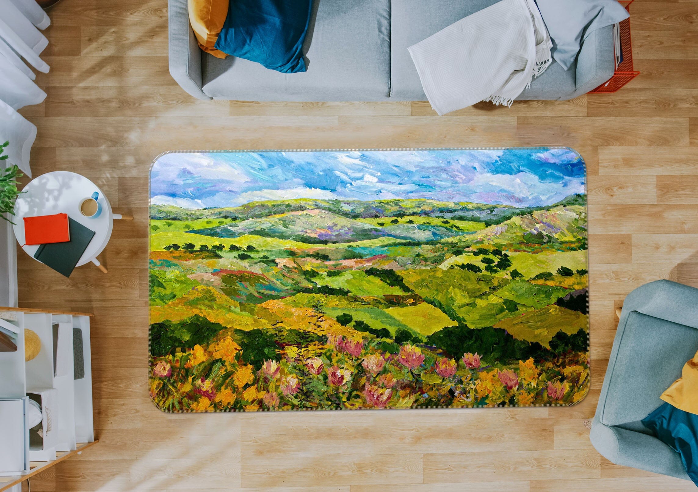 3D Green Field 1004 Allan P. Friedlander Rug Non Slip Rug Mat Mat AJ Creativity Home 