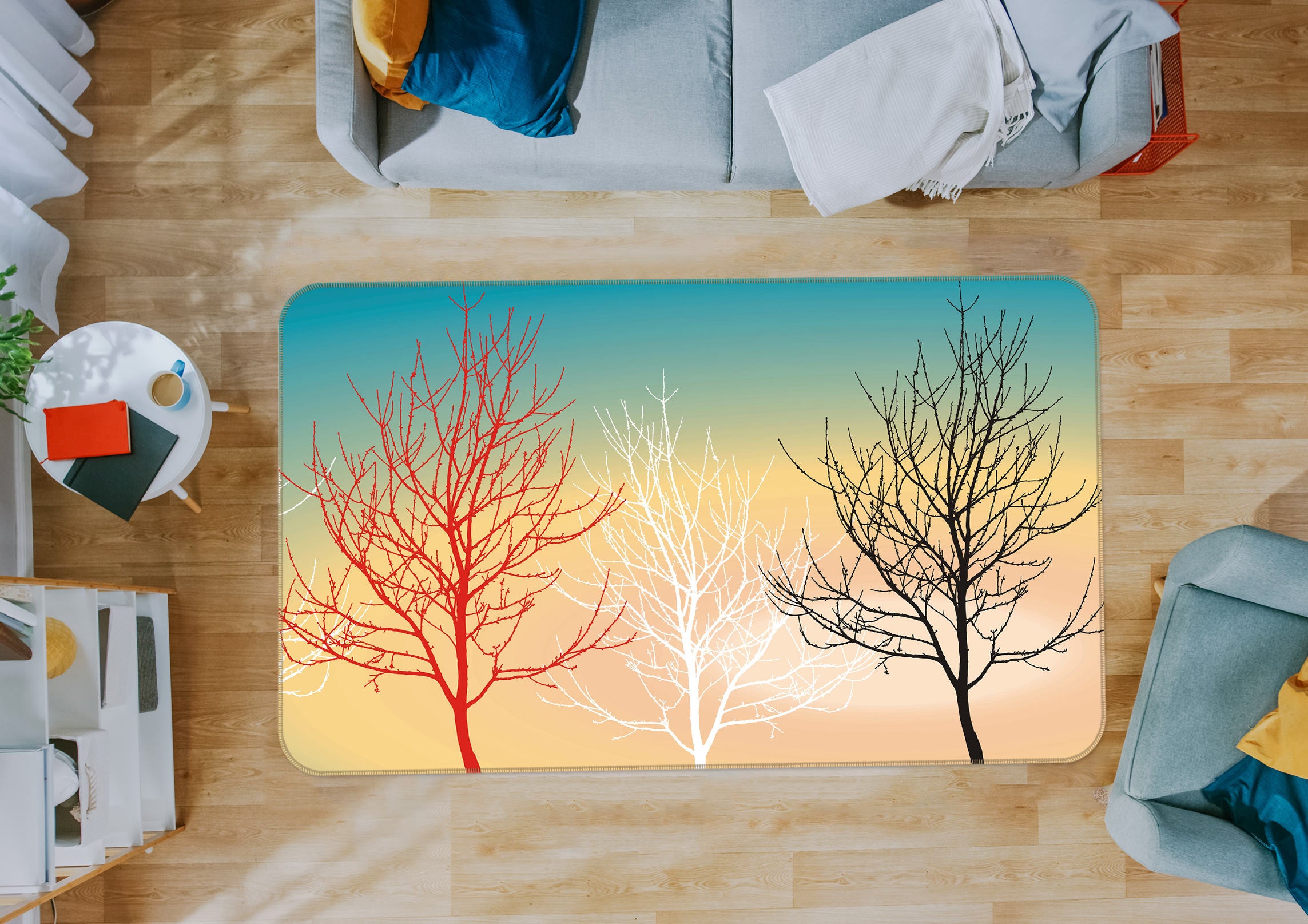 3D Trees 76025 Non Slip Rug Mat