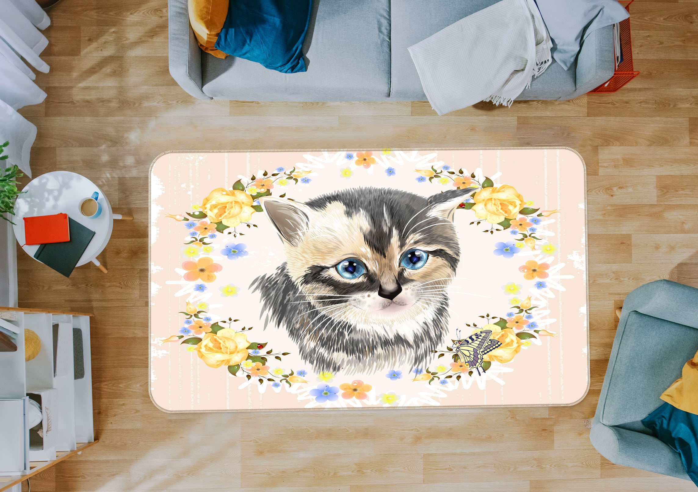 3D Cat 37060 Non Slip Rug Mat