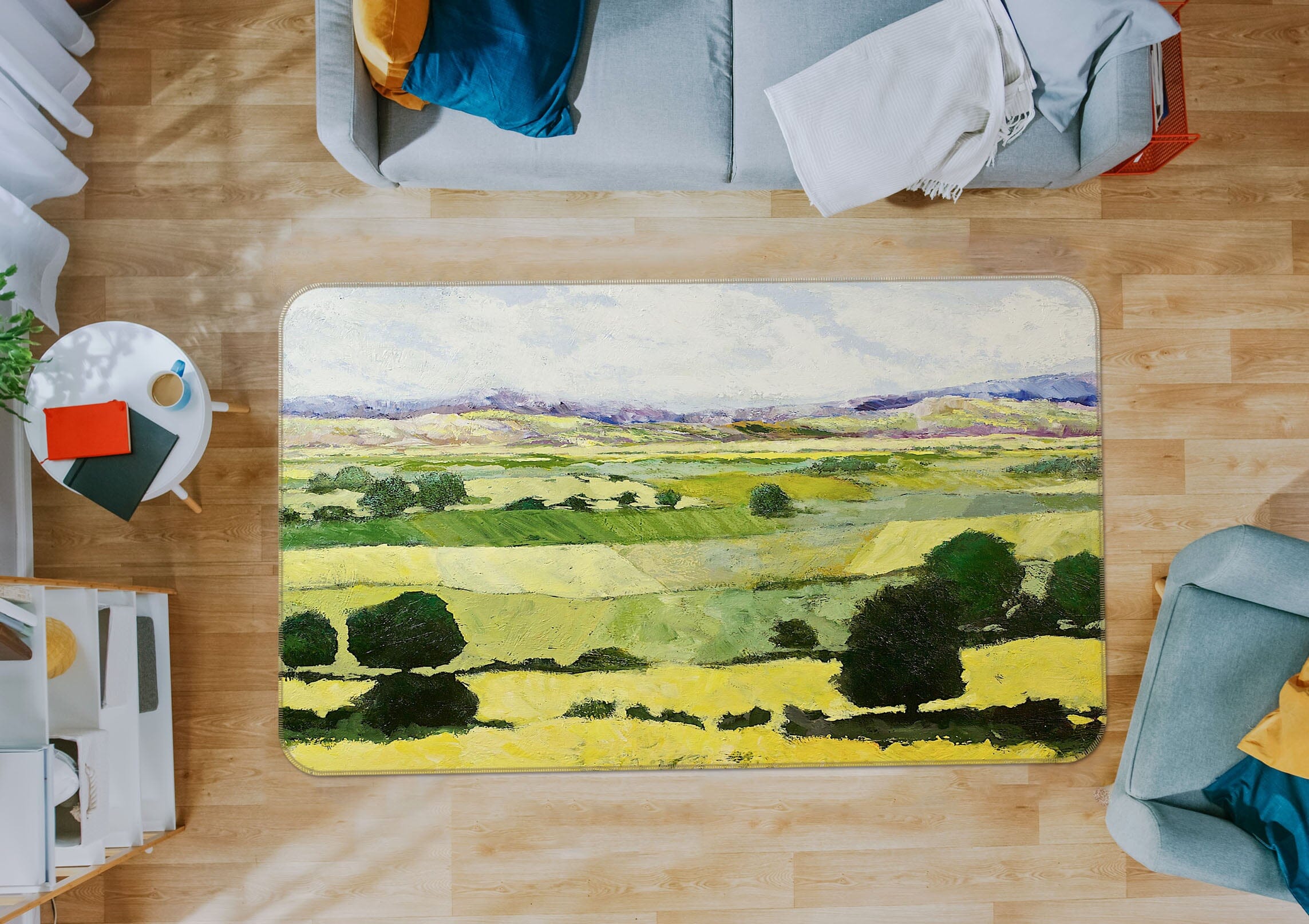 3D Napa Yellow 1008 Allan P. Friedlander Rug Non Slip Rug Mat Mat AJ Creativity Home 