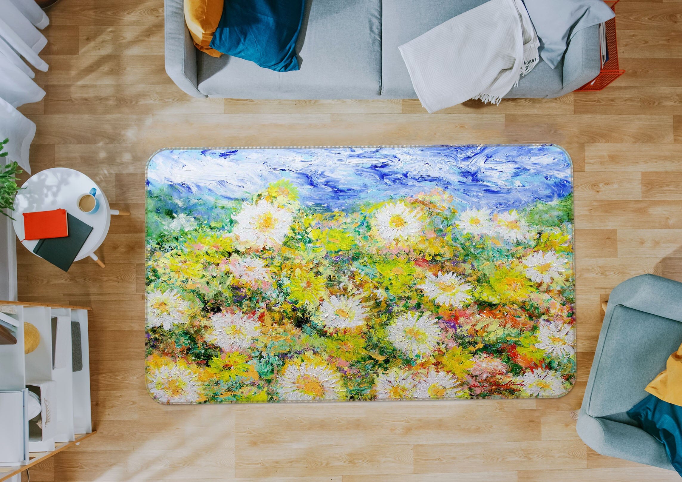 3D Happy Days 1111 Allan P. Friedlander Rug Non Slip Rug Mat Mat AJ Creativity Home 