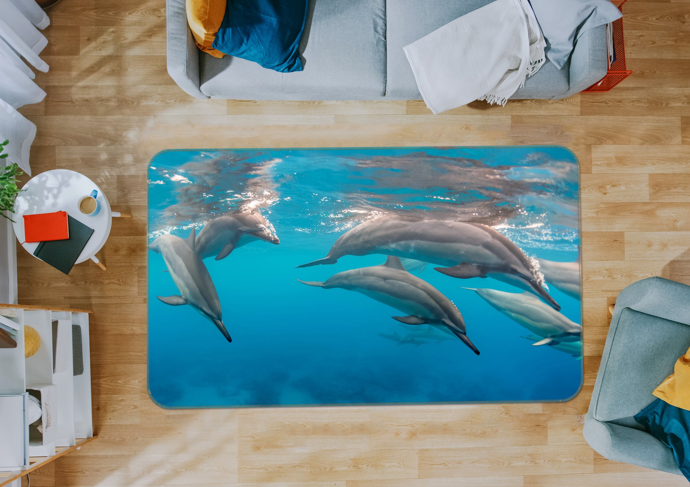 3D Dolphin 38163 Animal Non Slip Rug Mat
