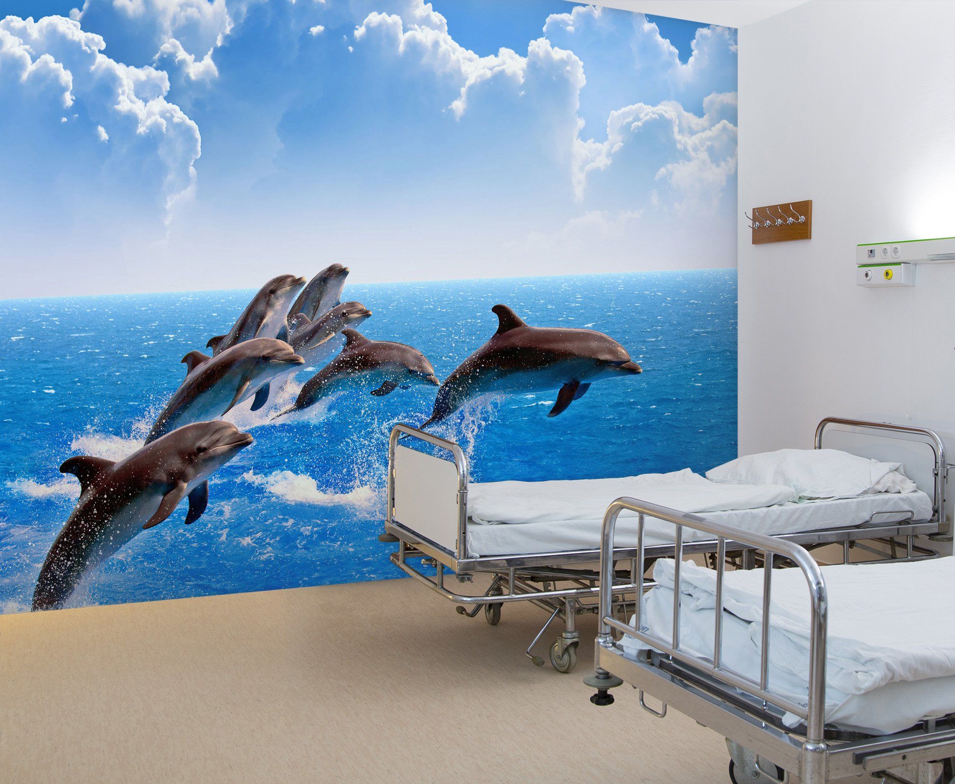 3D Beautiful Dolphin 018 Wall Murals Wallpaper AJ Wallpaper 2 
