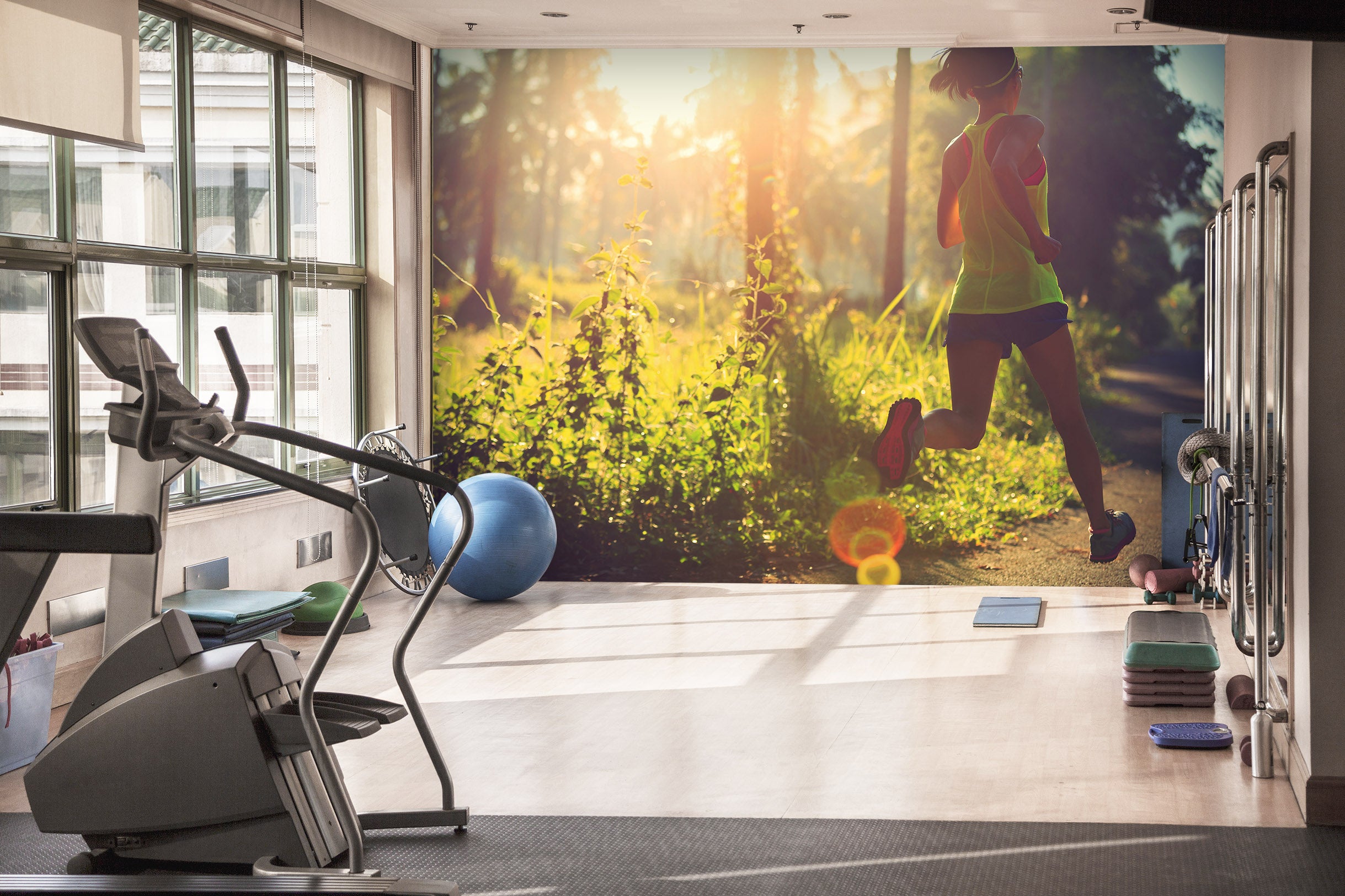 3D Forest Running 089 Wall Murals Wallpaper AJ Wallpaper 2 