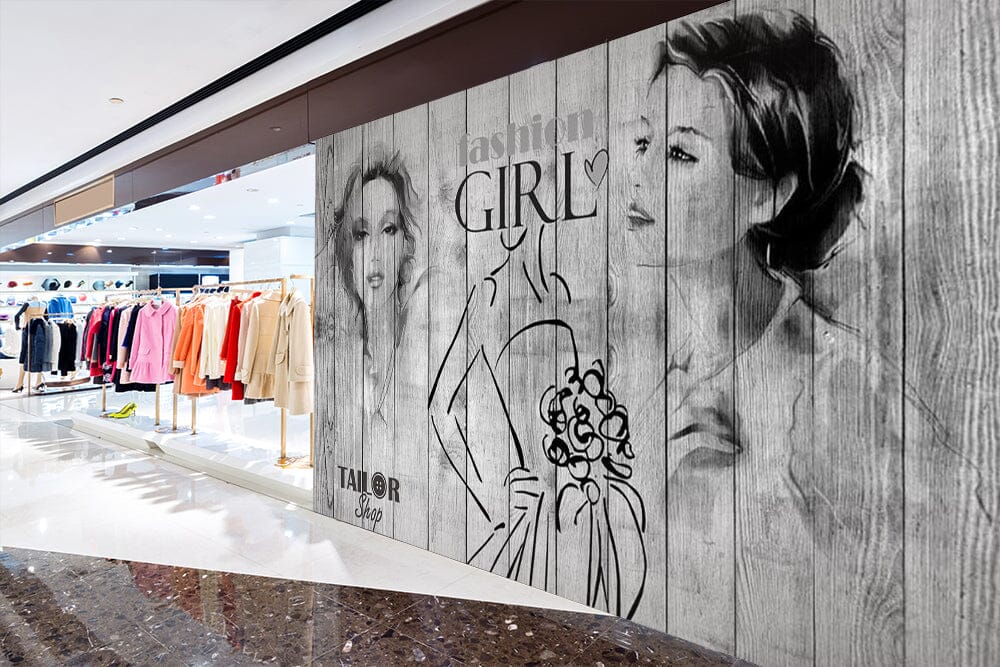 3D Sketch Girl 1600 Wall Murals Wallpaper AJ Wallpaper 2 