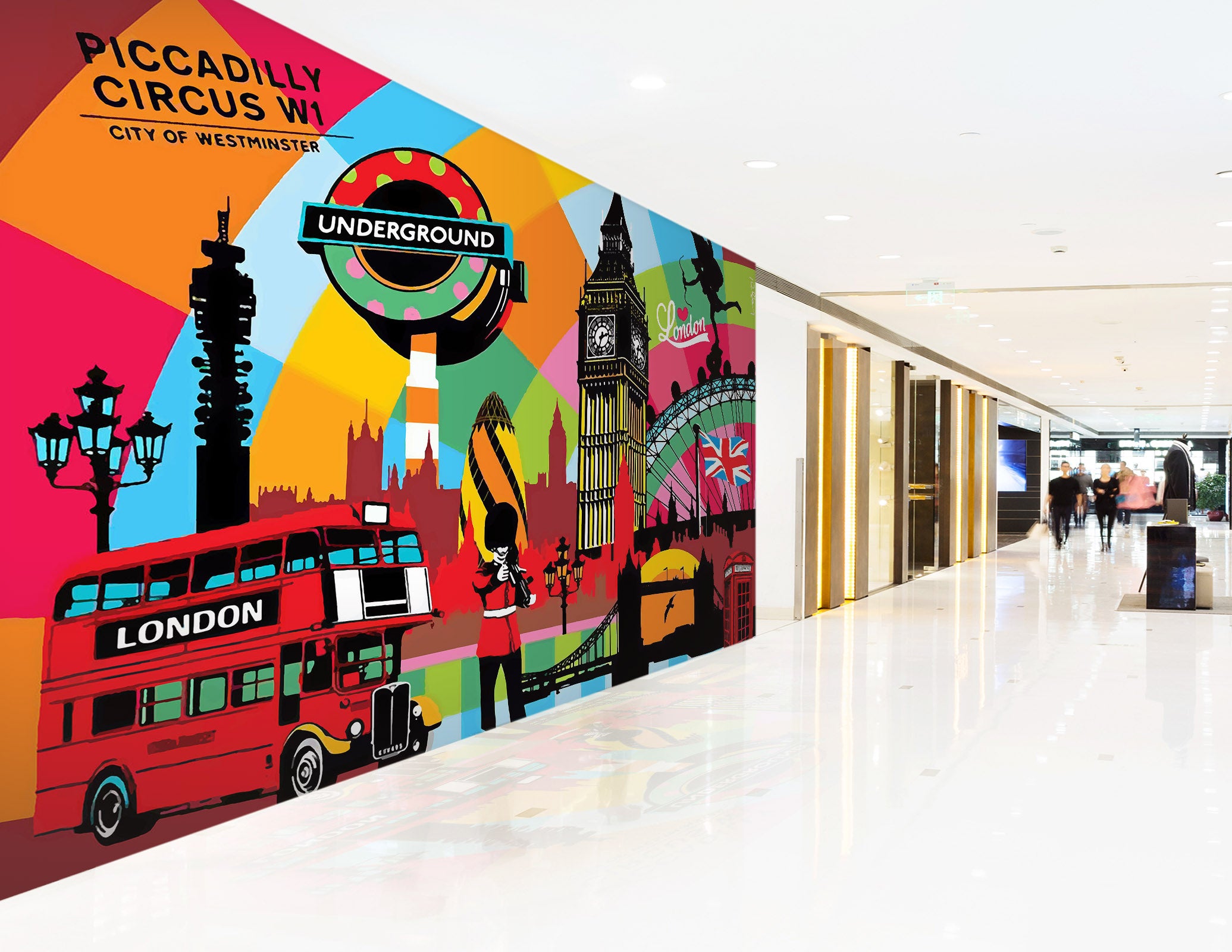 3D Painted Tower 118 Wall Murals