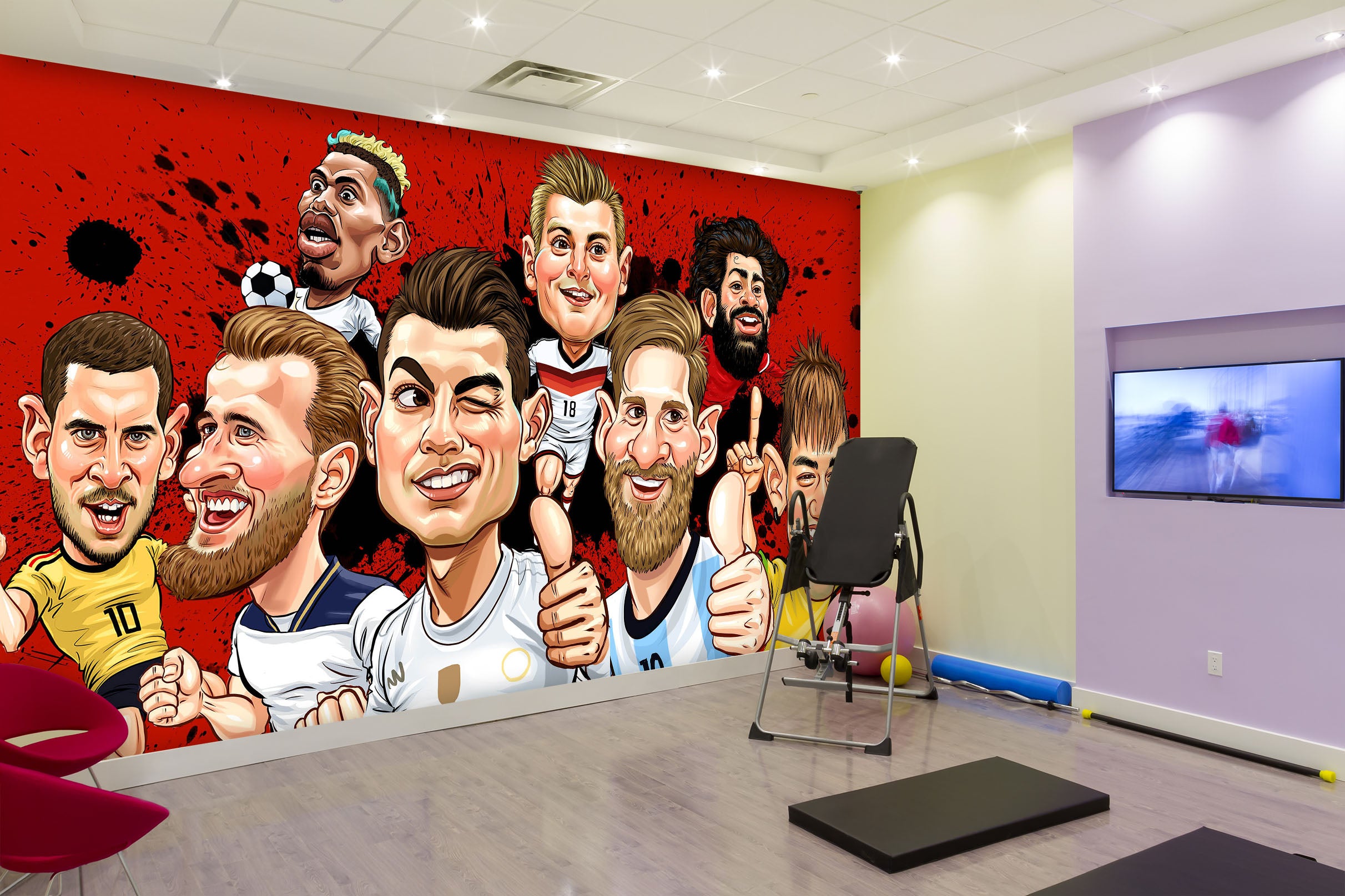 3D Football Star 58174 Wall Murals