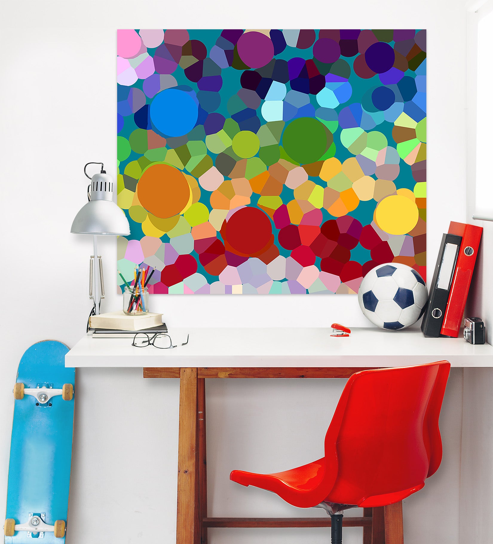3D Color Hexagon Pattern 70132 Shandra Smith Wall Sticker