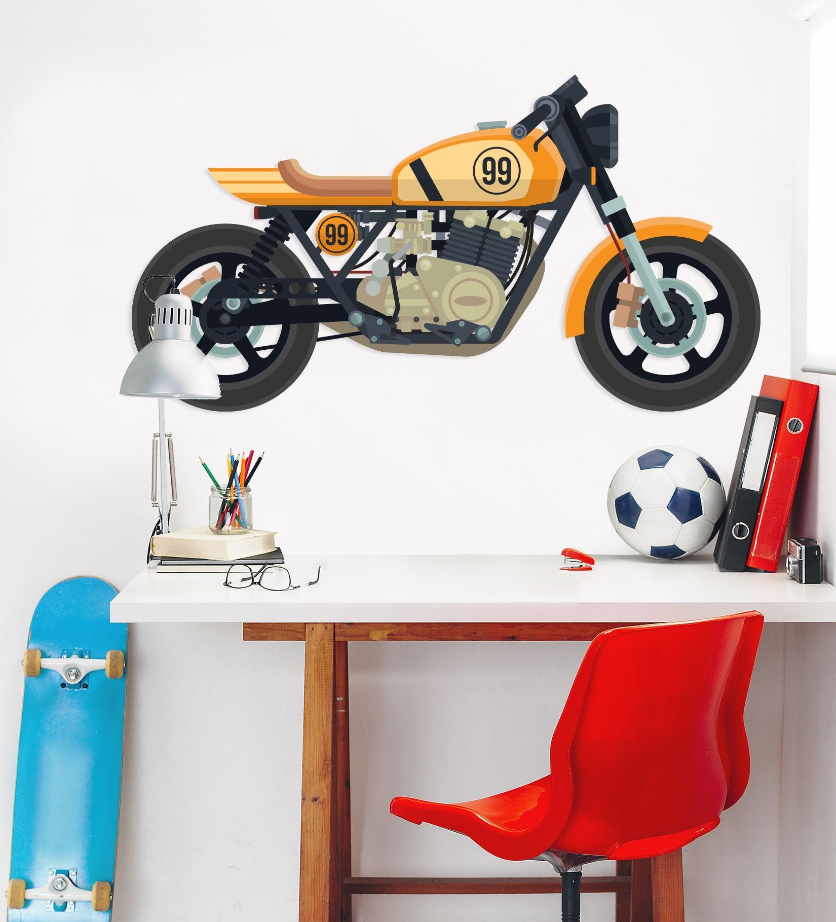 3D Yellow Motorcycle 257 Vehicles Wallpaper AJ Wallpaper 